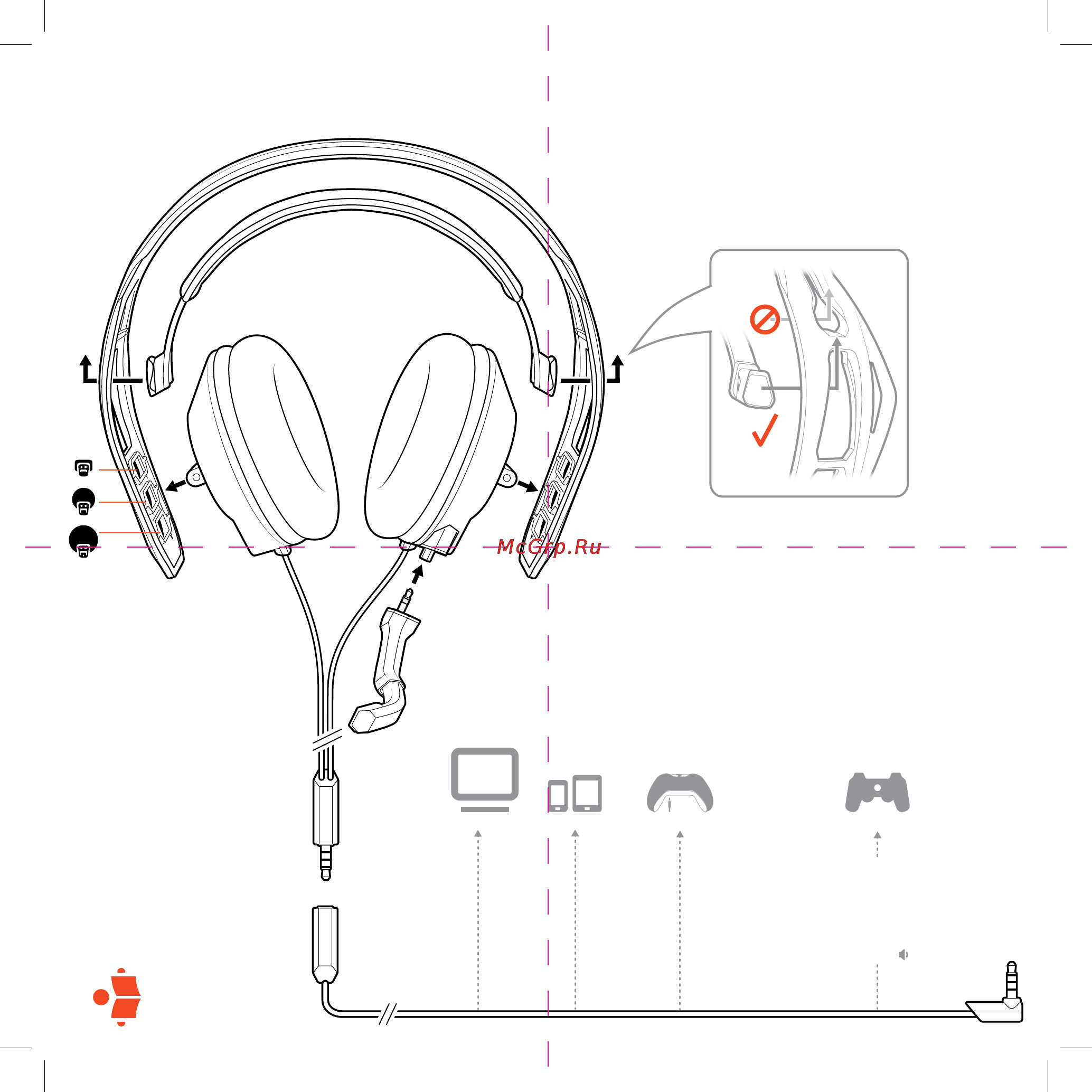 Plantronics Rig 500 Black (203801-05) Инструкция по эксплуатации онлайн