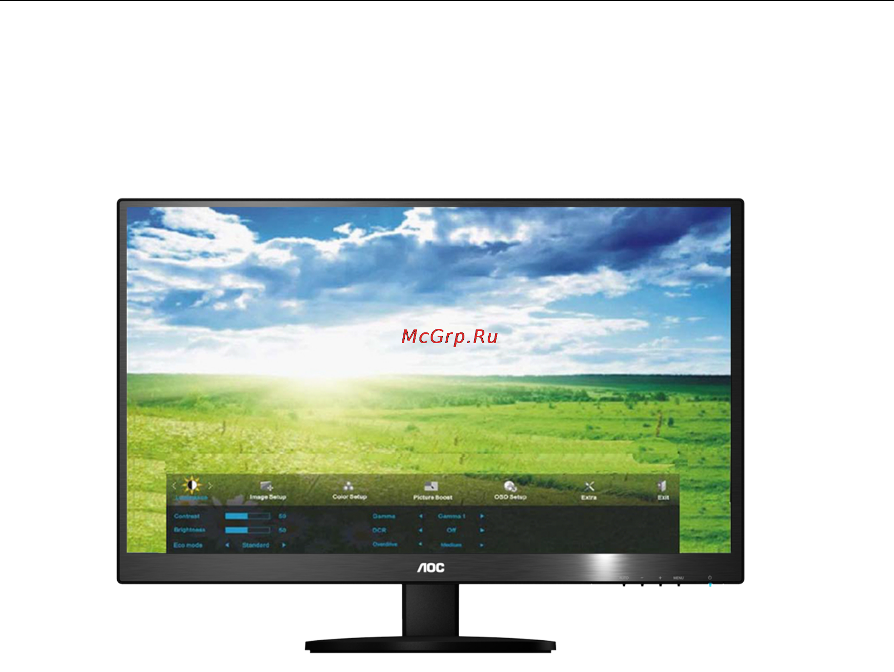 AOC I2470PWQU [24/66] Hacтpoйкa зкpaннoгo мeню