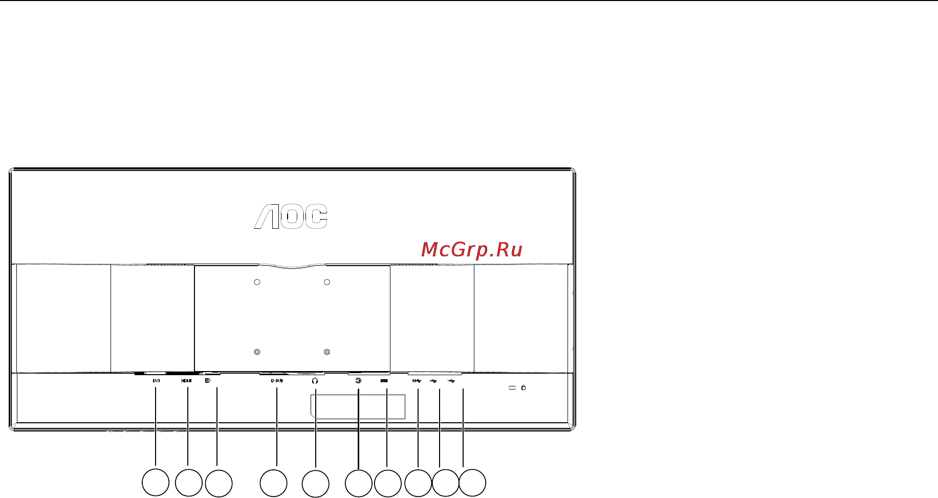 AOC U3477PQU [16/81] Подключение монитора