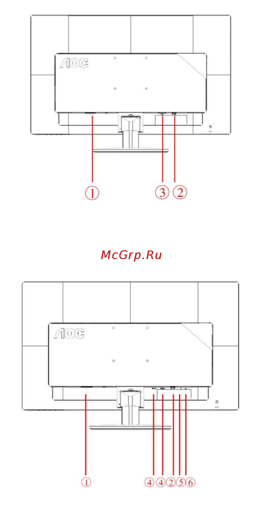 AOC G2770PF [12/79] Connecting the monitor
