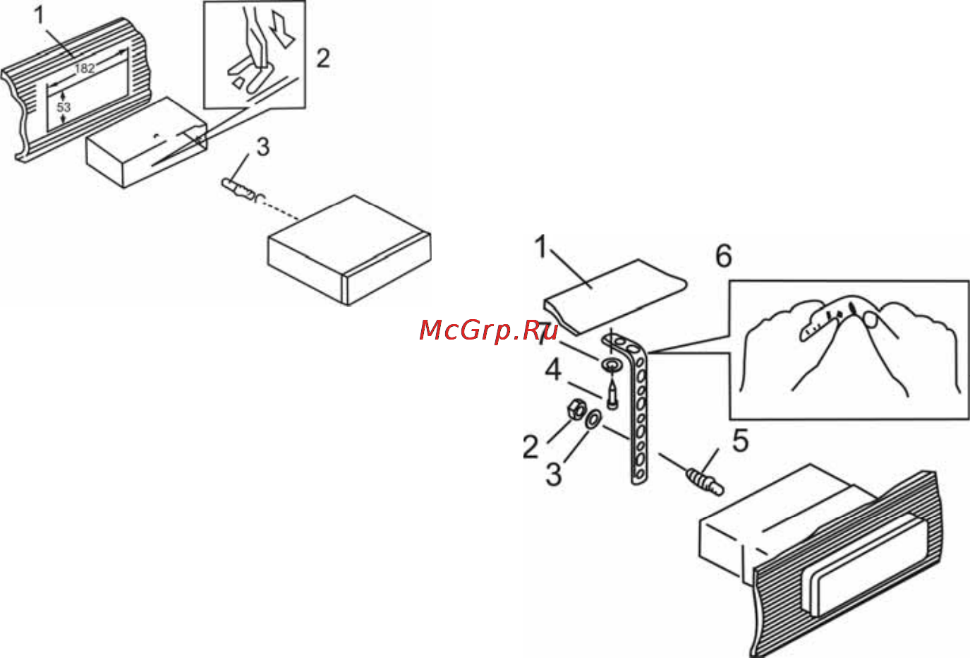 Prology MCD 215 U [5/20] Первый вариант установки cd ресивера