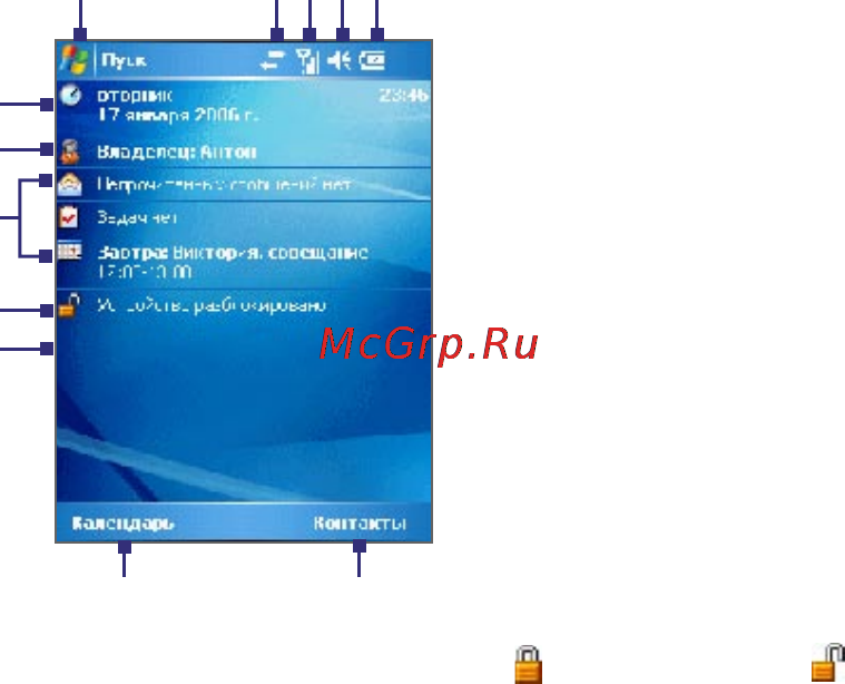 Qtek S200 Deluxe [18/184] Экран today сегодня