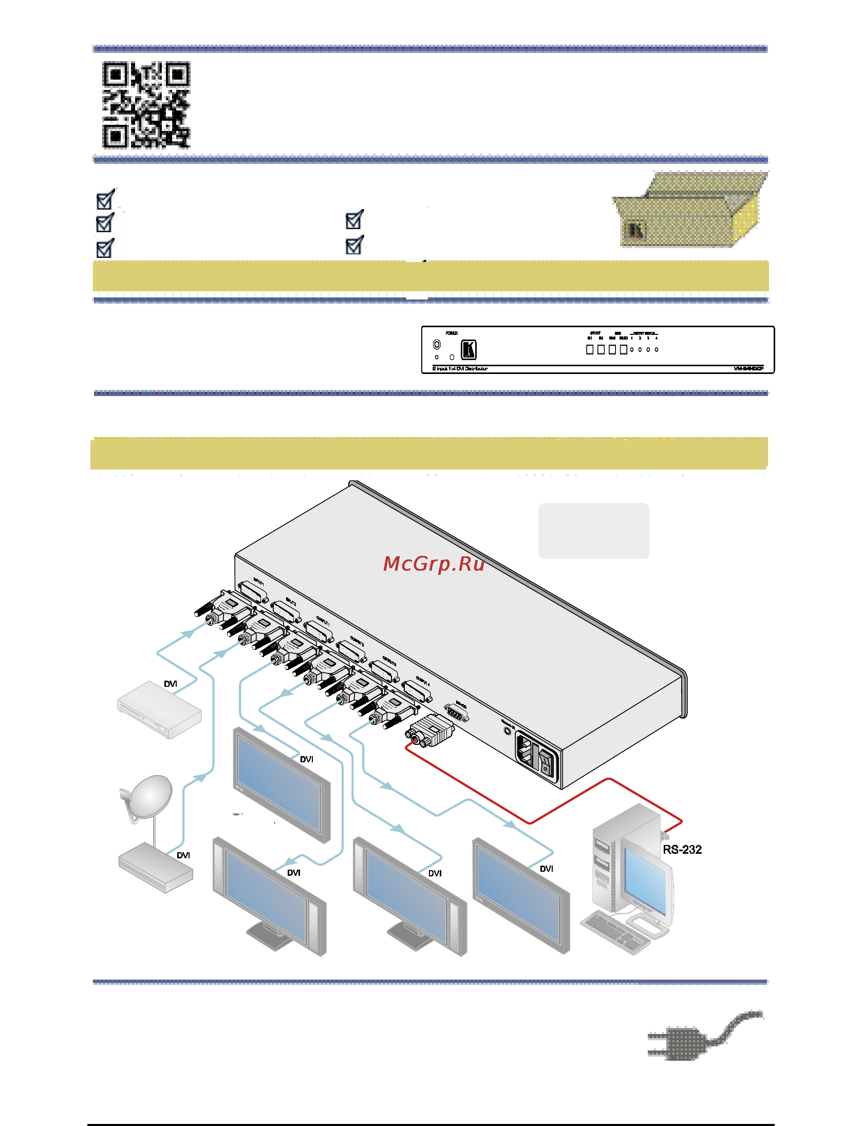 Kramer VM-24HDCP [2/24] Kramer electronics ltd