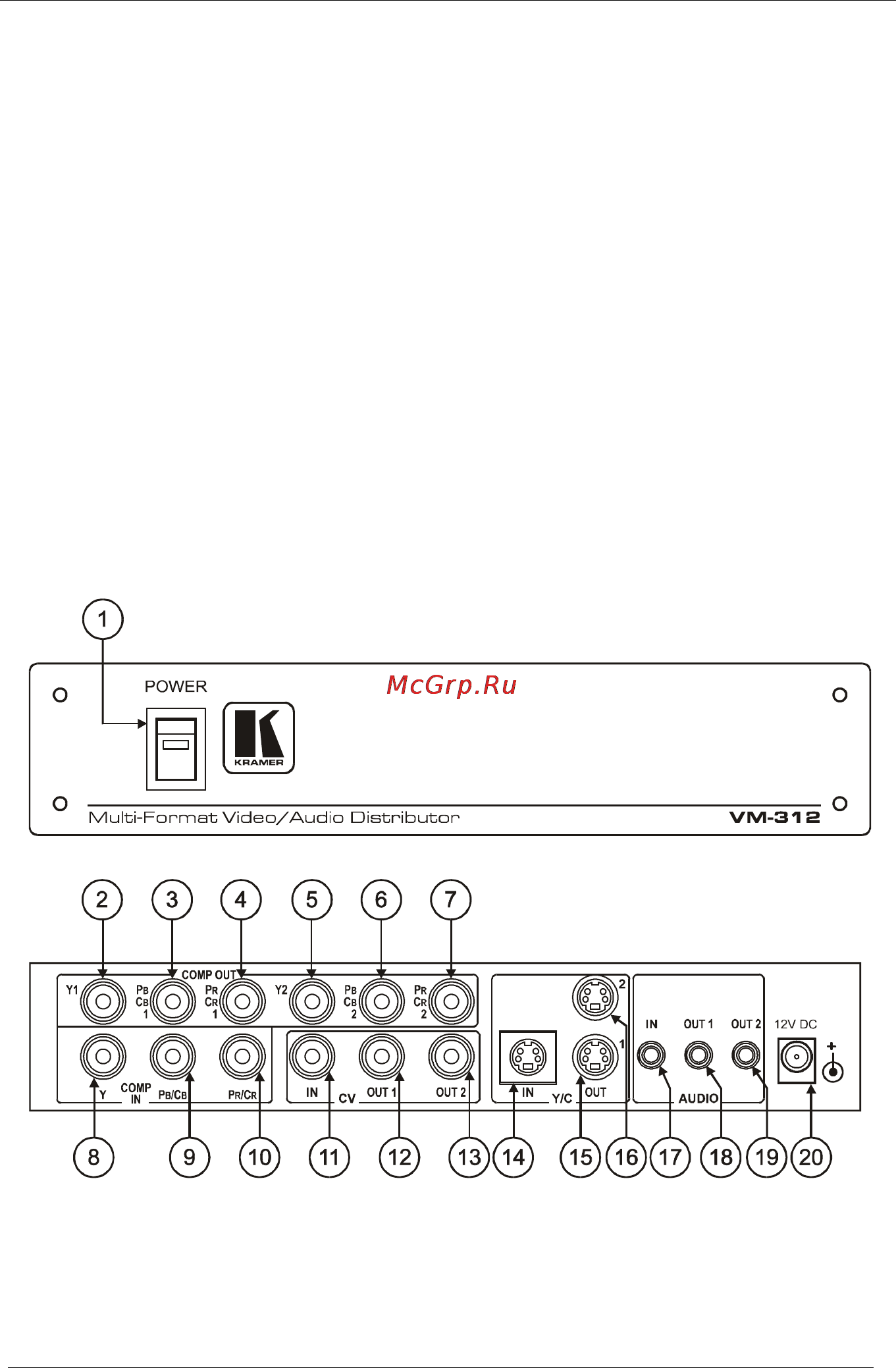 Kramer VM-312 [4/10] Your vm 312 multi format video audio distributor