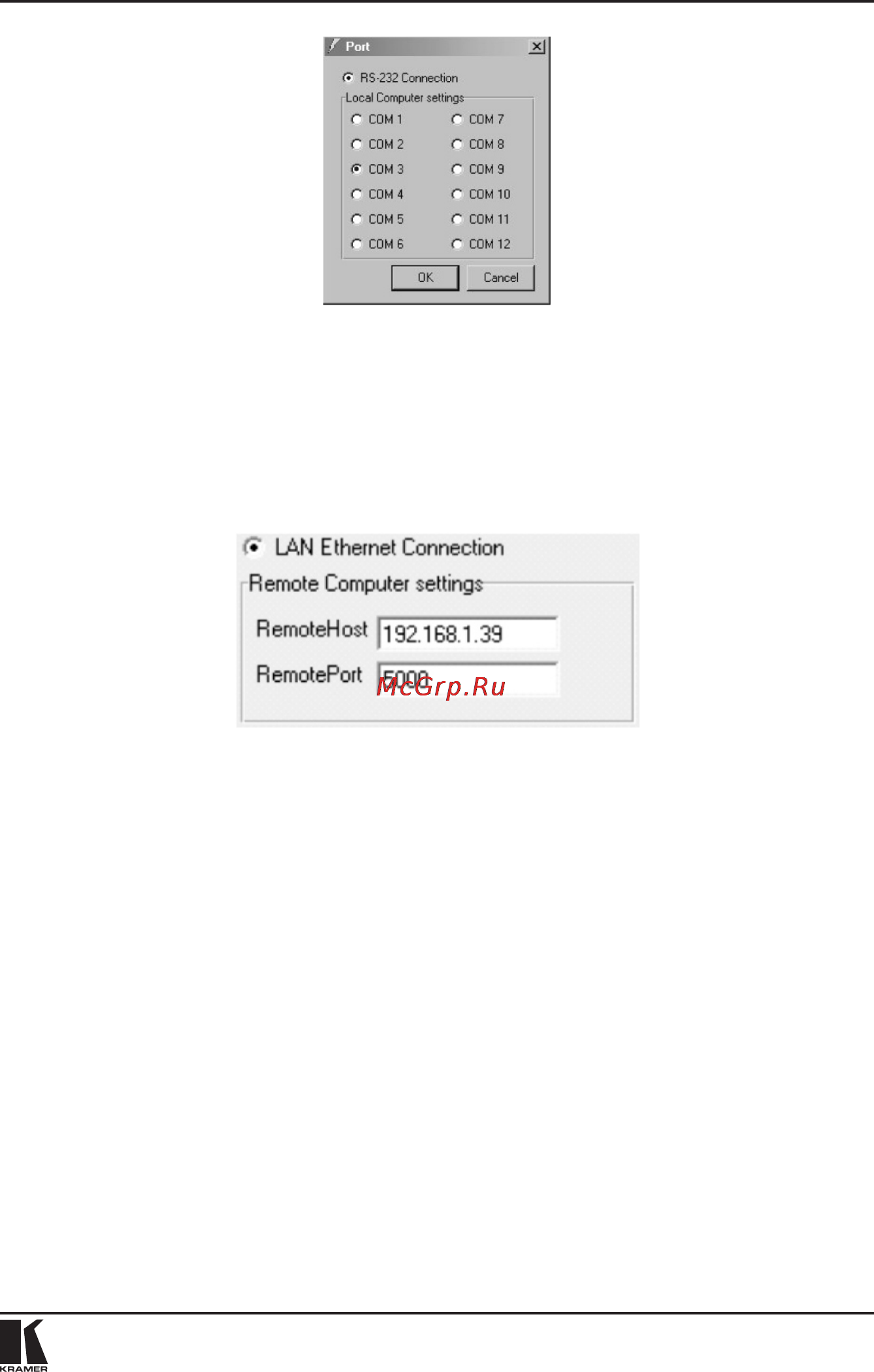 Kramer VS-161H [21/36] Настройка прямого ethernet соединения