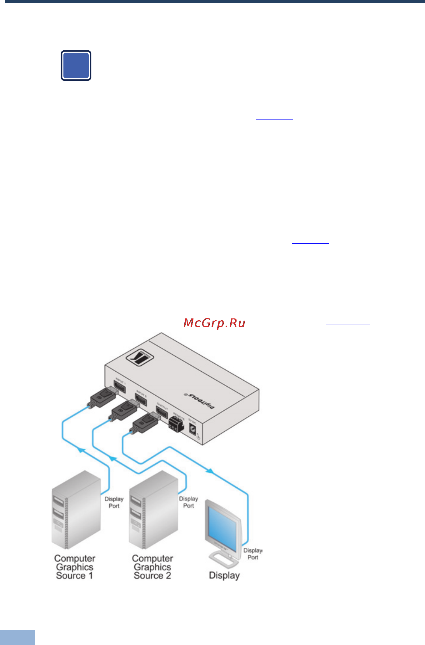 Kramer VS-21DP-IR [9/13] Connecting the vs 21dpir