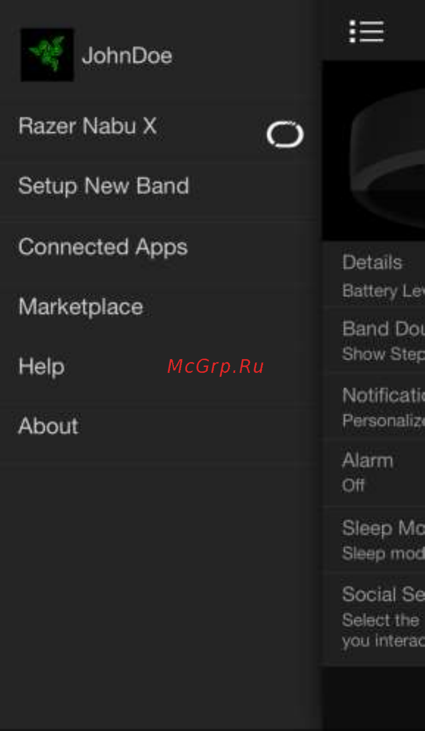 Razer Nabu X White (RZ15-01290200-R3G1) [23/27] Меню проектировщика