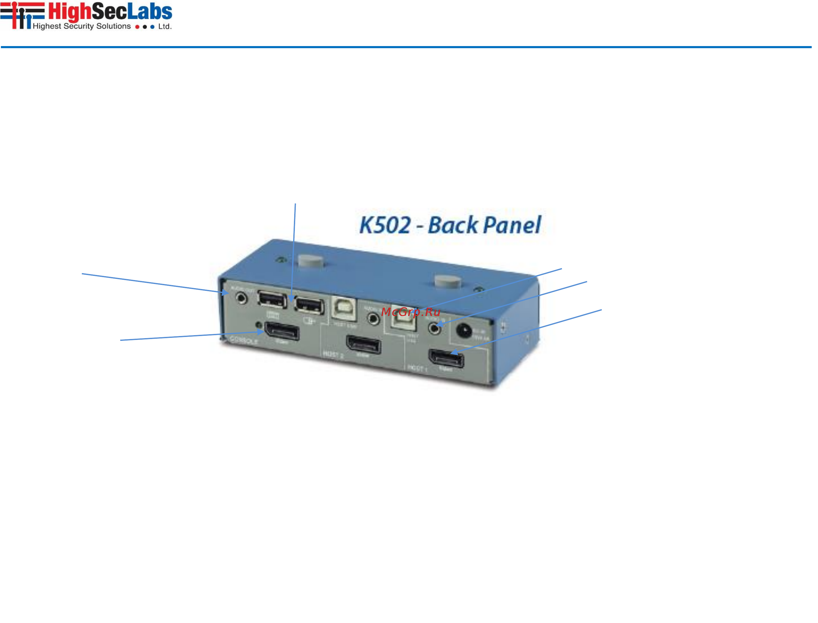 Kramer K524E [10/23] Rear panel features k502