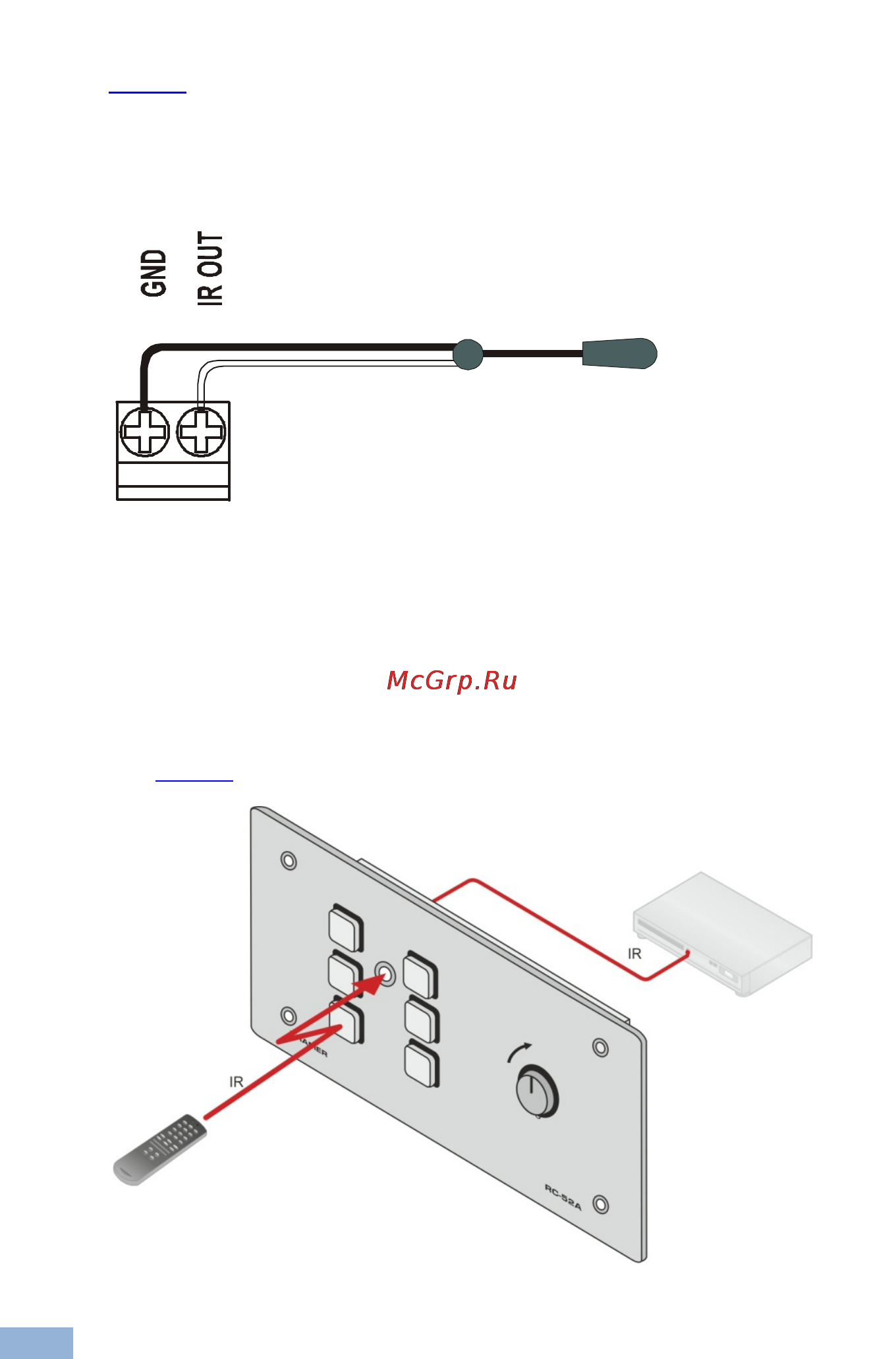Kramer RC-52A [10/14] Connecting the ir out