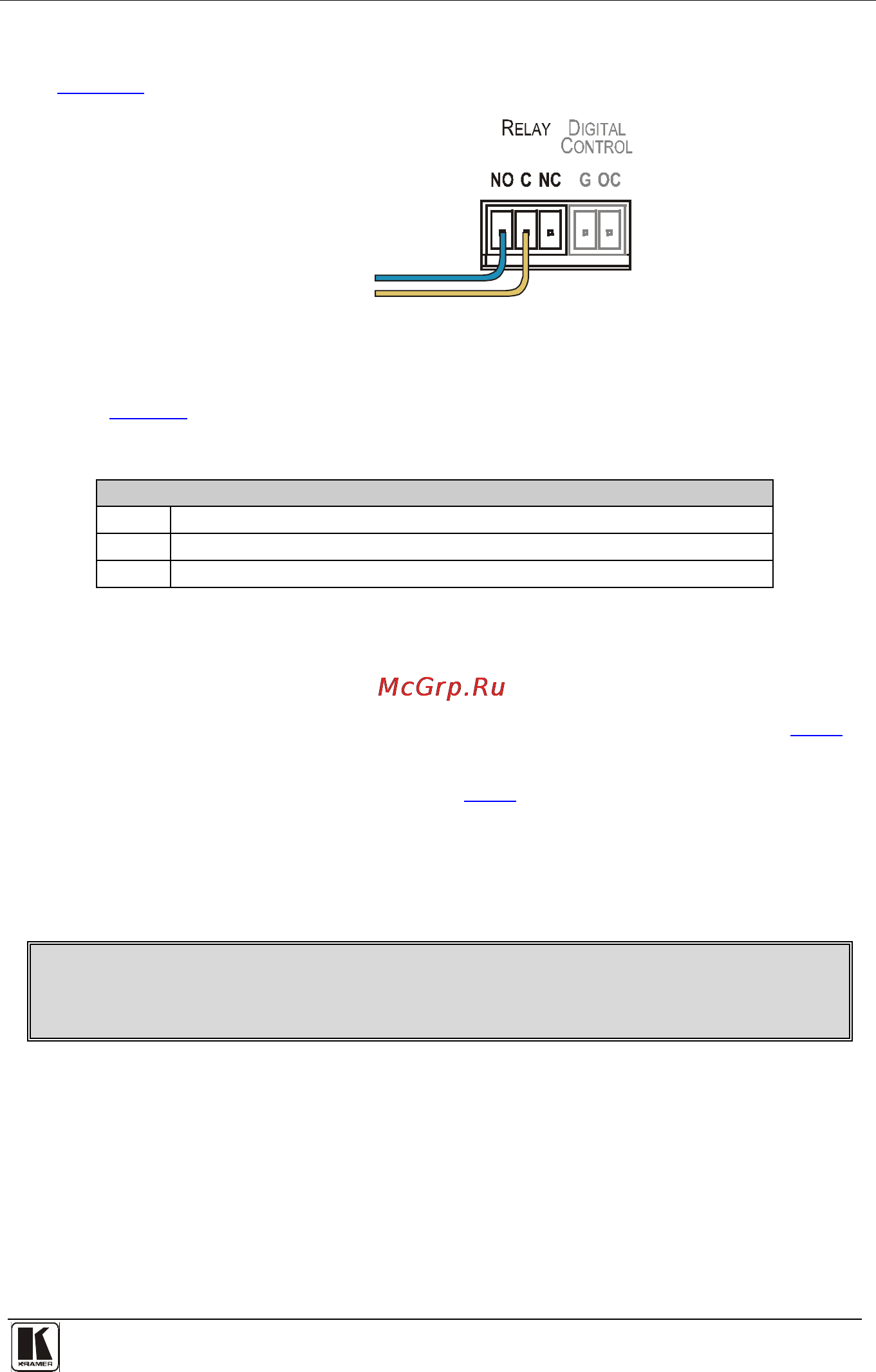 Kramer PL-50 [13/52] Connecting the relays