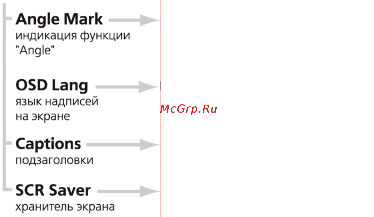 Rolsen RDV-750 [23/32] Меню настроек проигрывателя