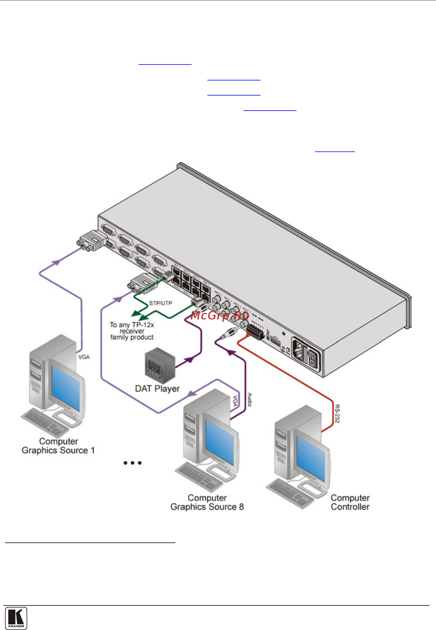 Kramer TP-185 [10/21] Connecting and configuring the tp 185