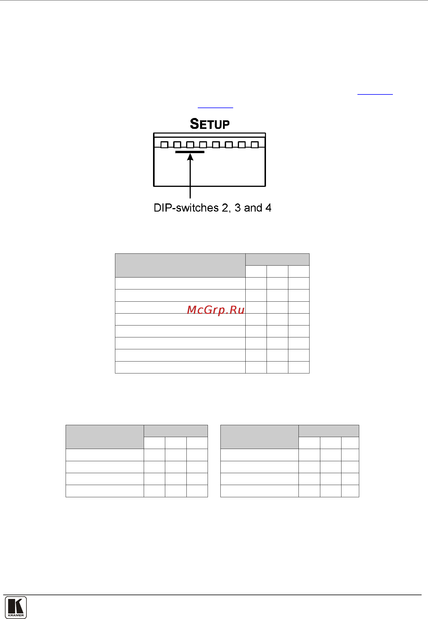 Kramer TP-185 [14/21] Setting the reply source or machine number