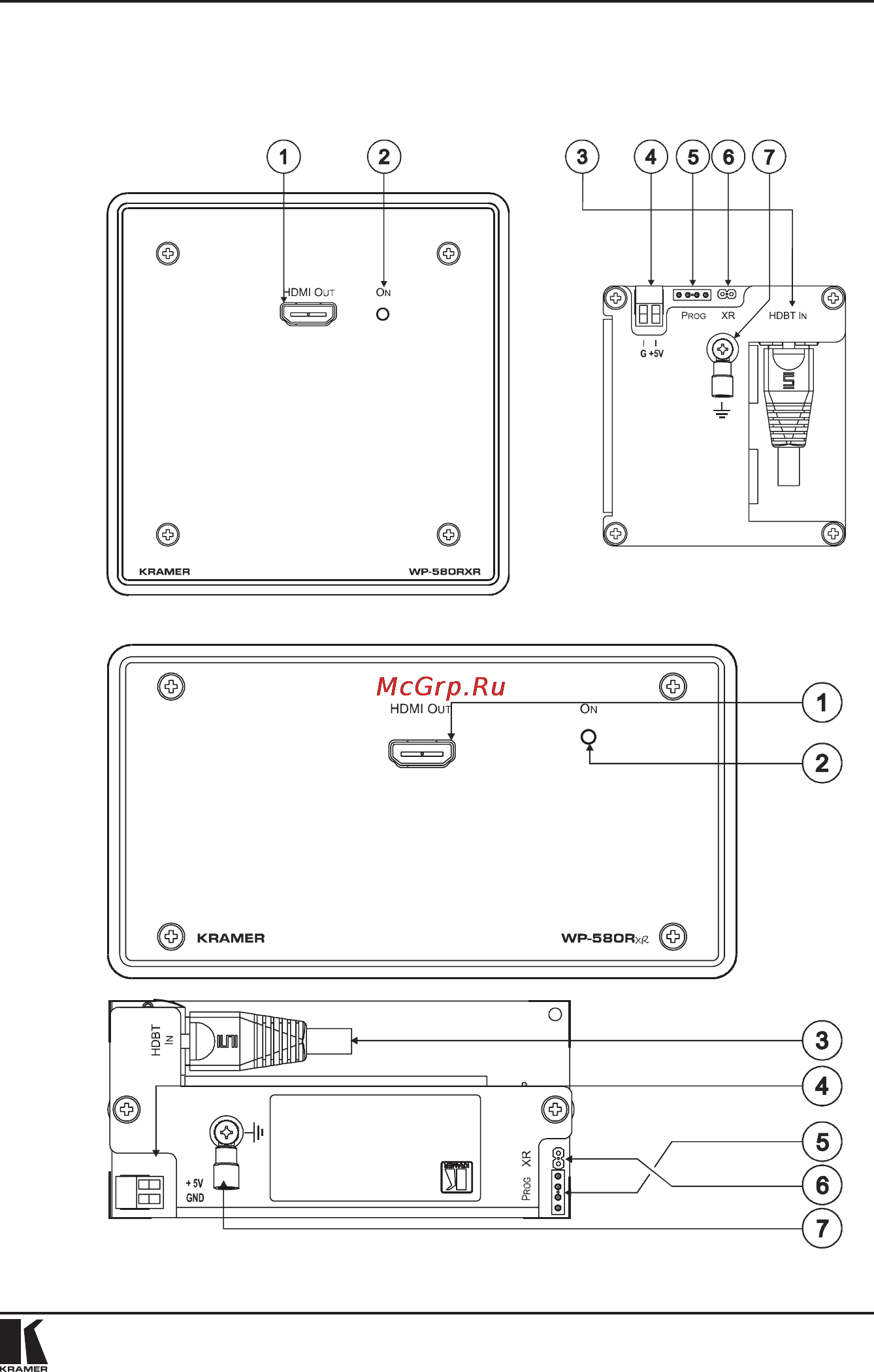 Kramer WP-580TXR [9/16] Приемник сигналов hdmi из кабеля витой пары wp 580rxr