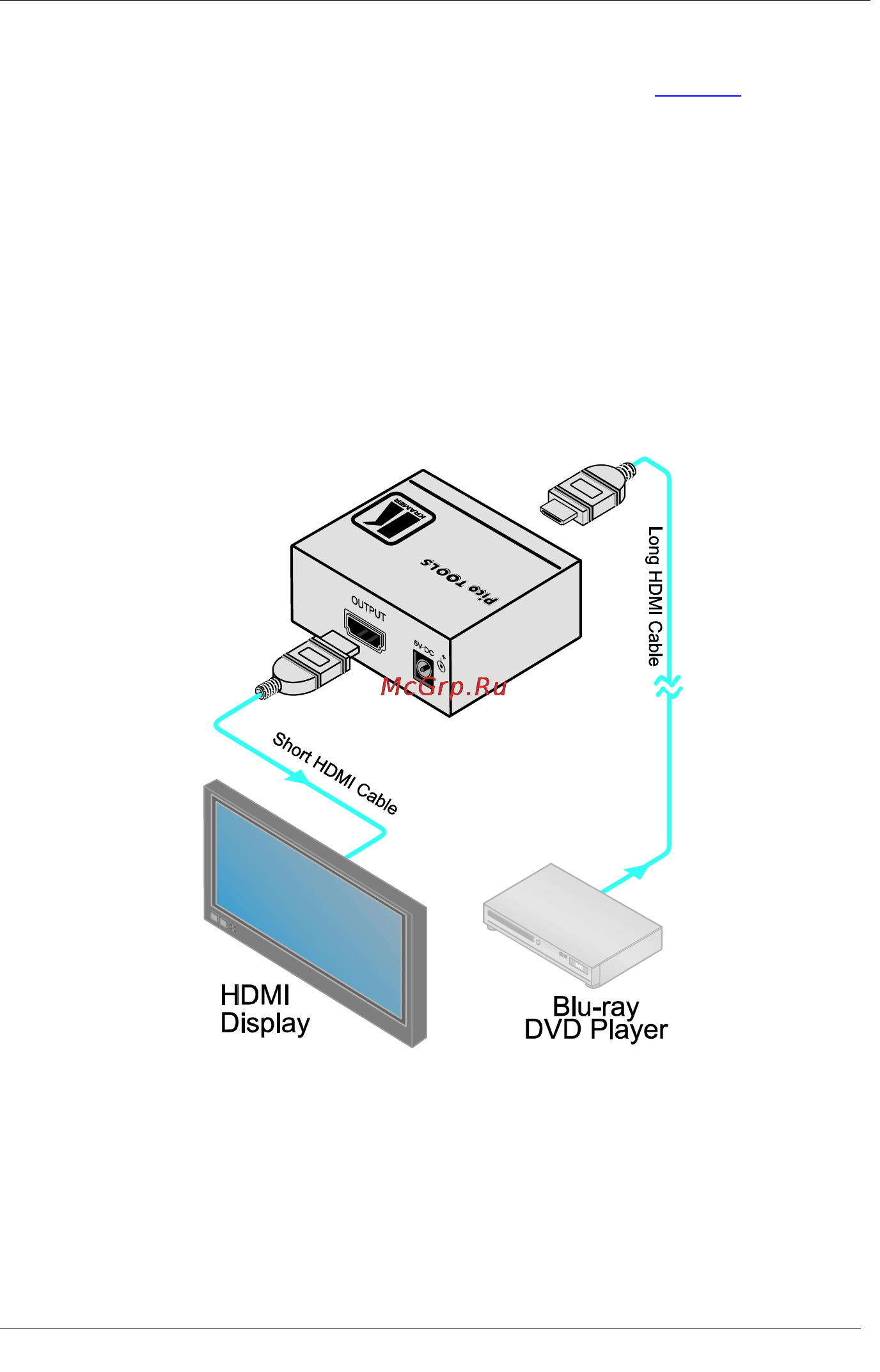 Kramer PT-101Hxl [8/11] Connecting a pt 101hxl hdmi repeater