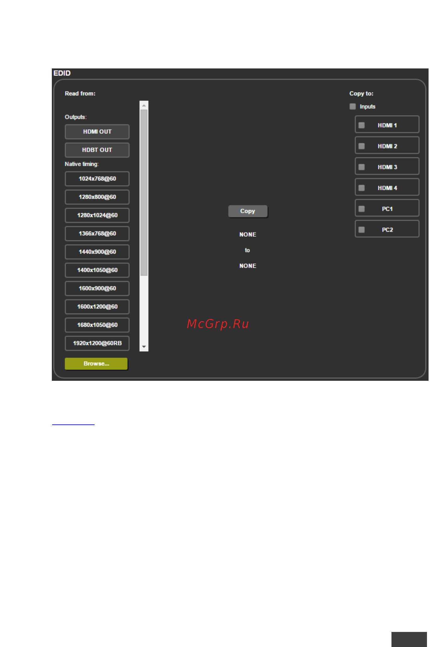 Kramer VP-440 [34/59] The edid page