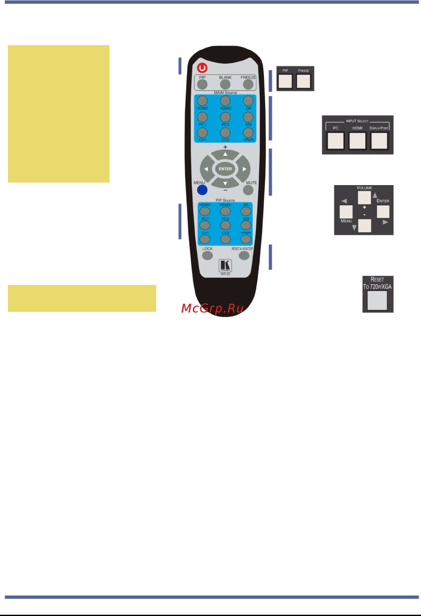 Kramer VP-461 [3/64] Шаг 6 управляйте vp 461 с помощью кнопок передней панели и пульта ду