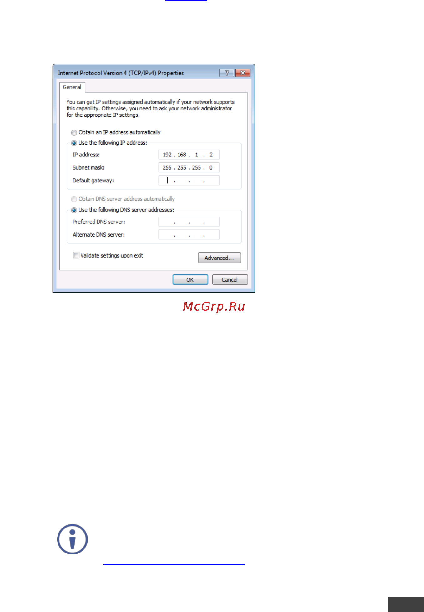 Kramer VP-770 [57/123] Connecting the ethernet port via a network hub or switch