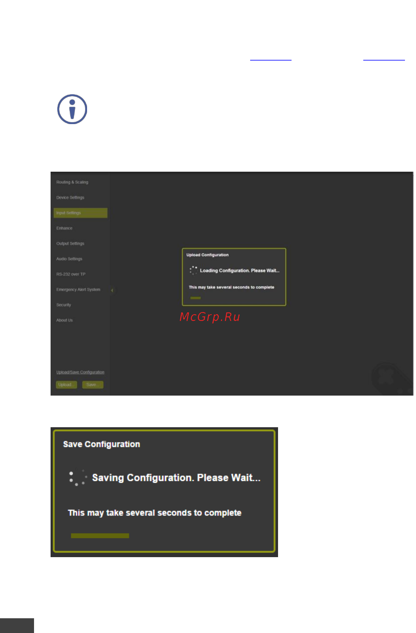 Kramer VP-770 [98/123] Save or upload a configuration