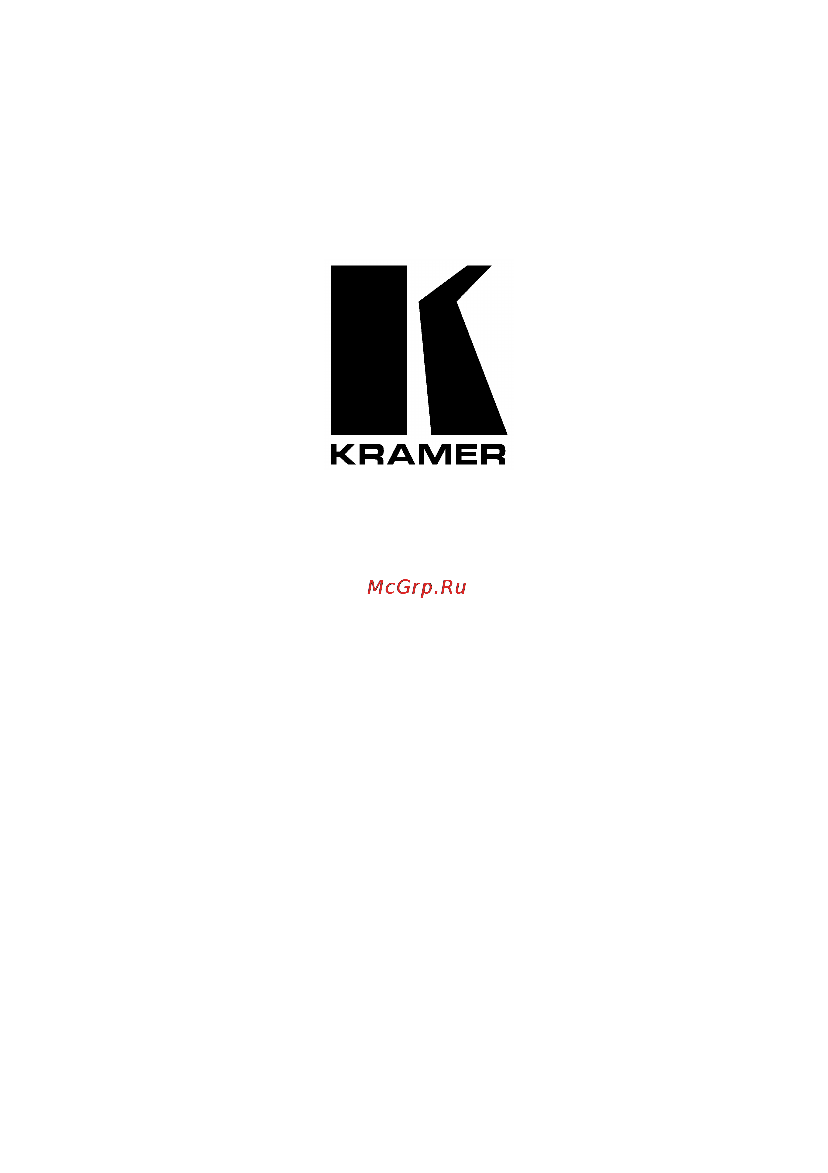 Kramer WA-2N Руководства по эксплуатации онлайн [2/41] 140453