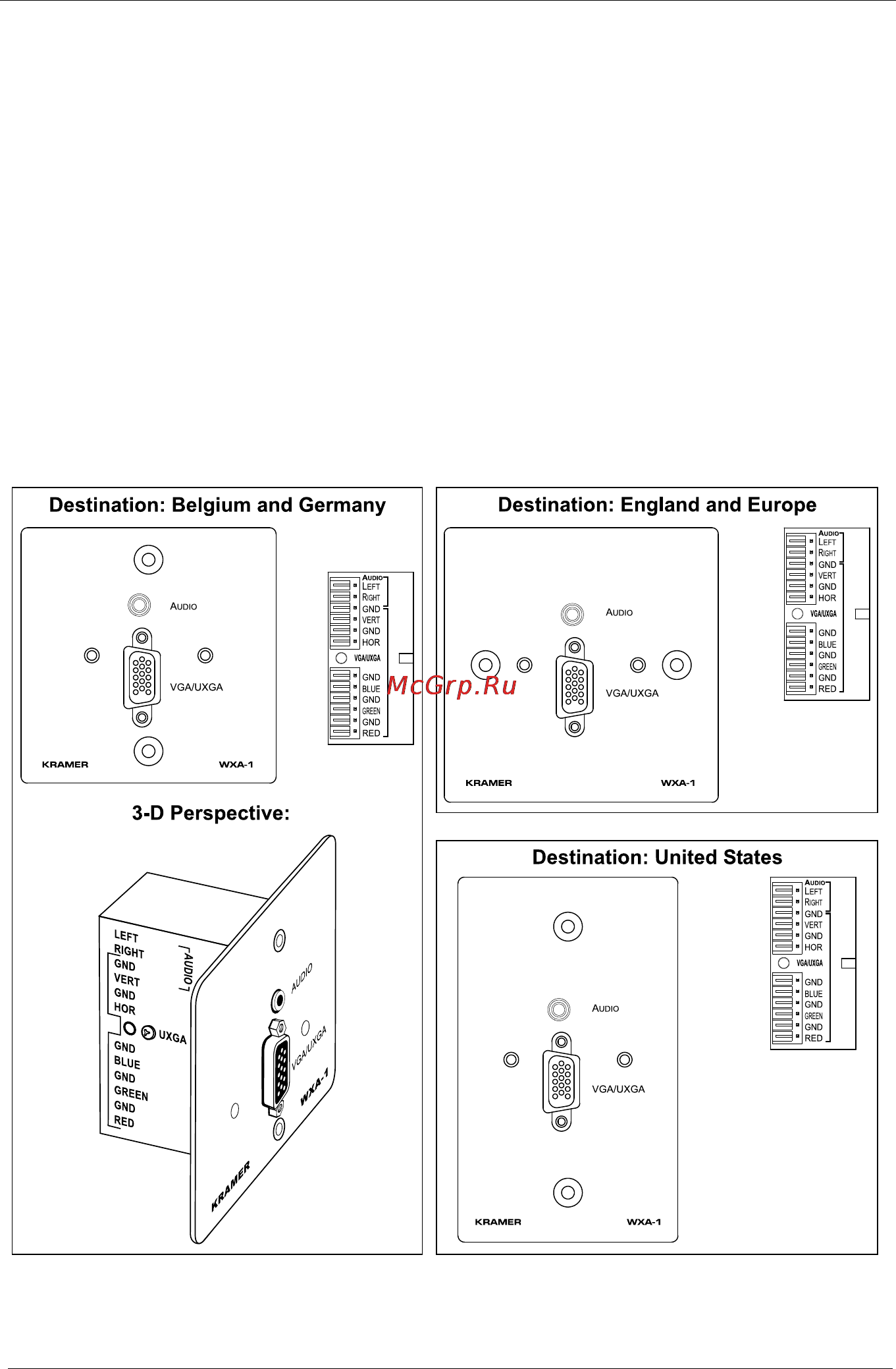 Kramer W1145 [27/42] Passive wall plate wp devices
