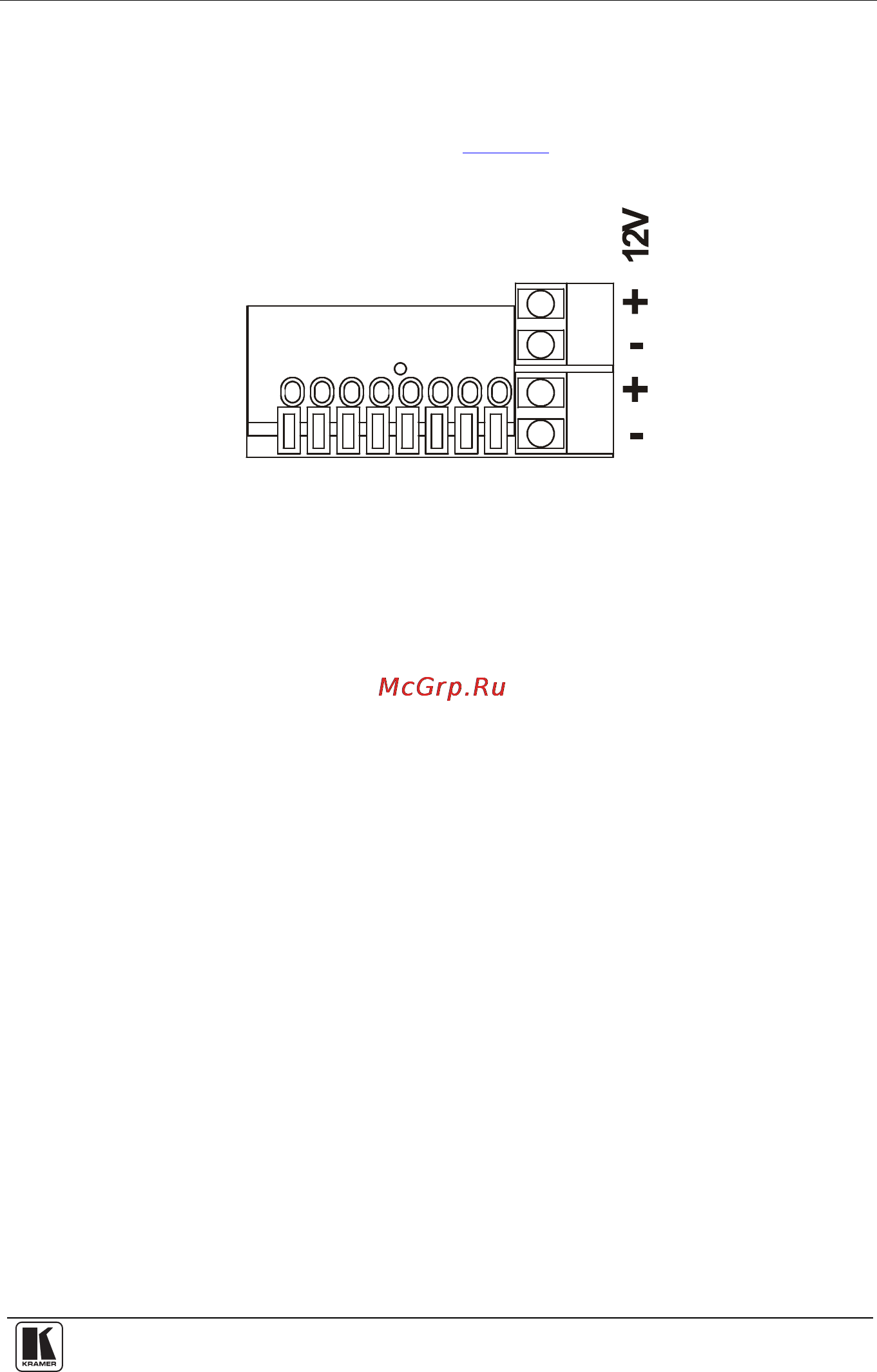 Kramer F-110 [9/14] Wiring the 9 pin terminal block line output connector
