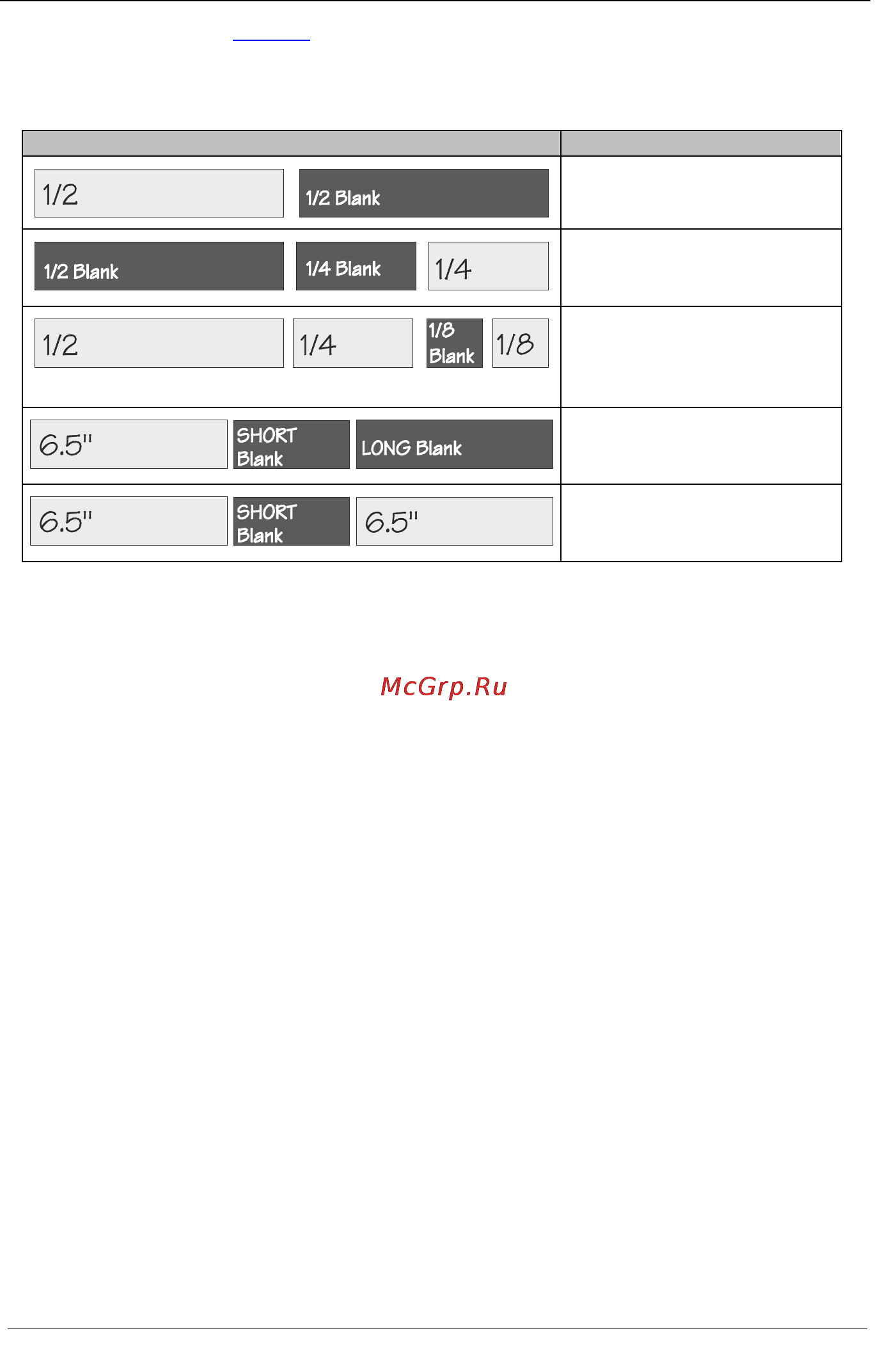 Kramer RK-1 [6/13] The examples in table 4 indicate how to install different products together with blanks