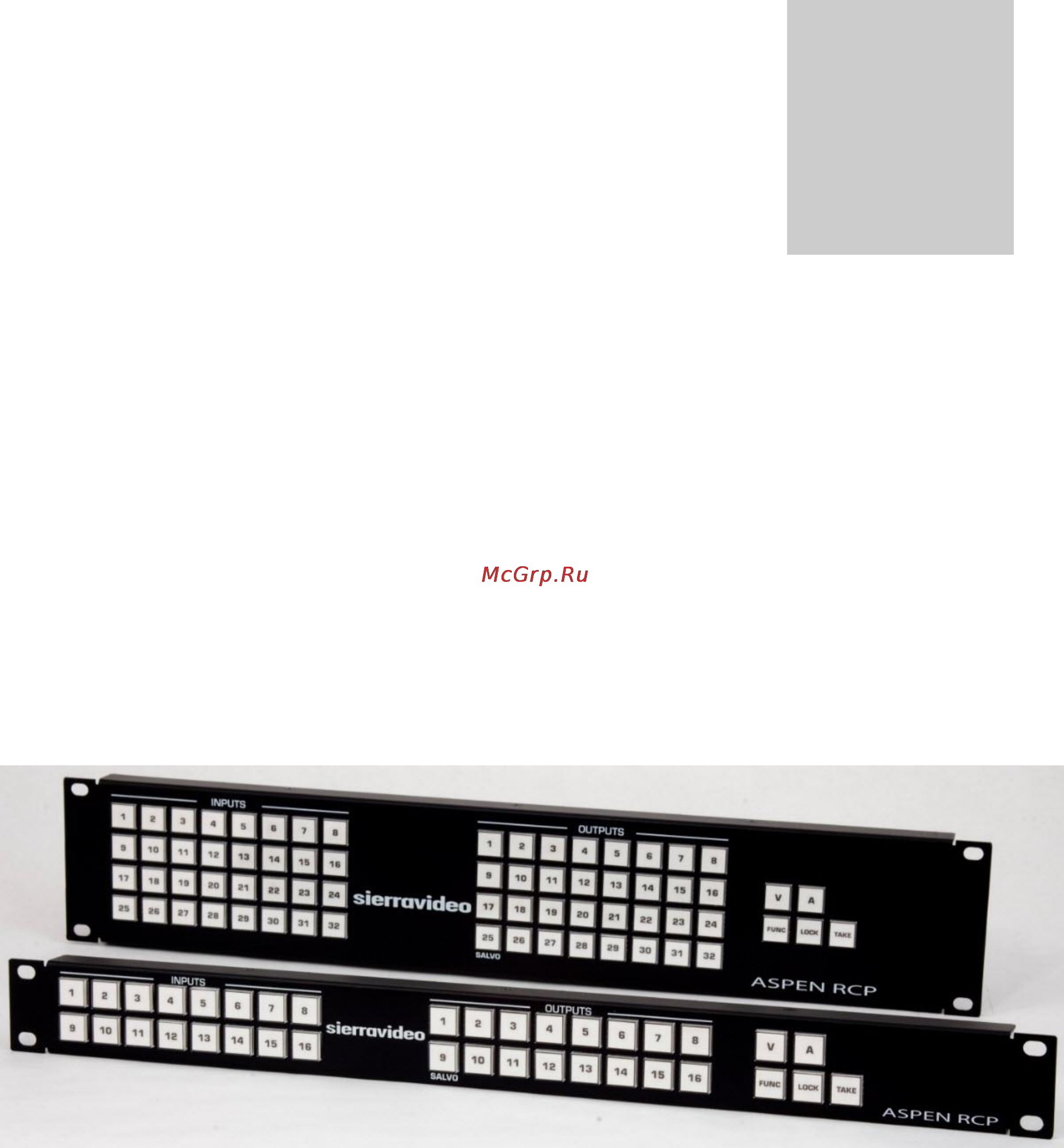 Kramer Aspen RCP-3232 [11/52] Overview