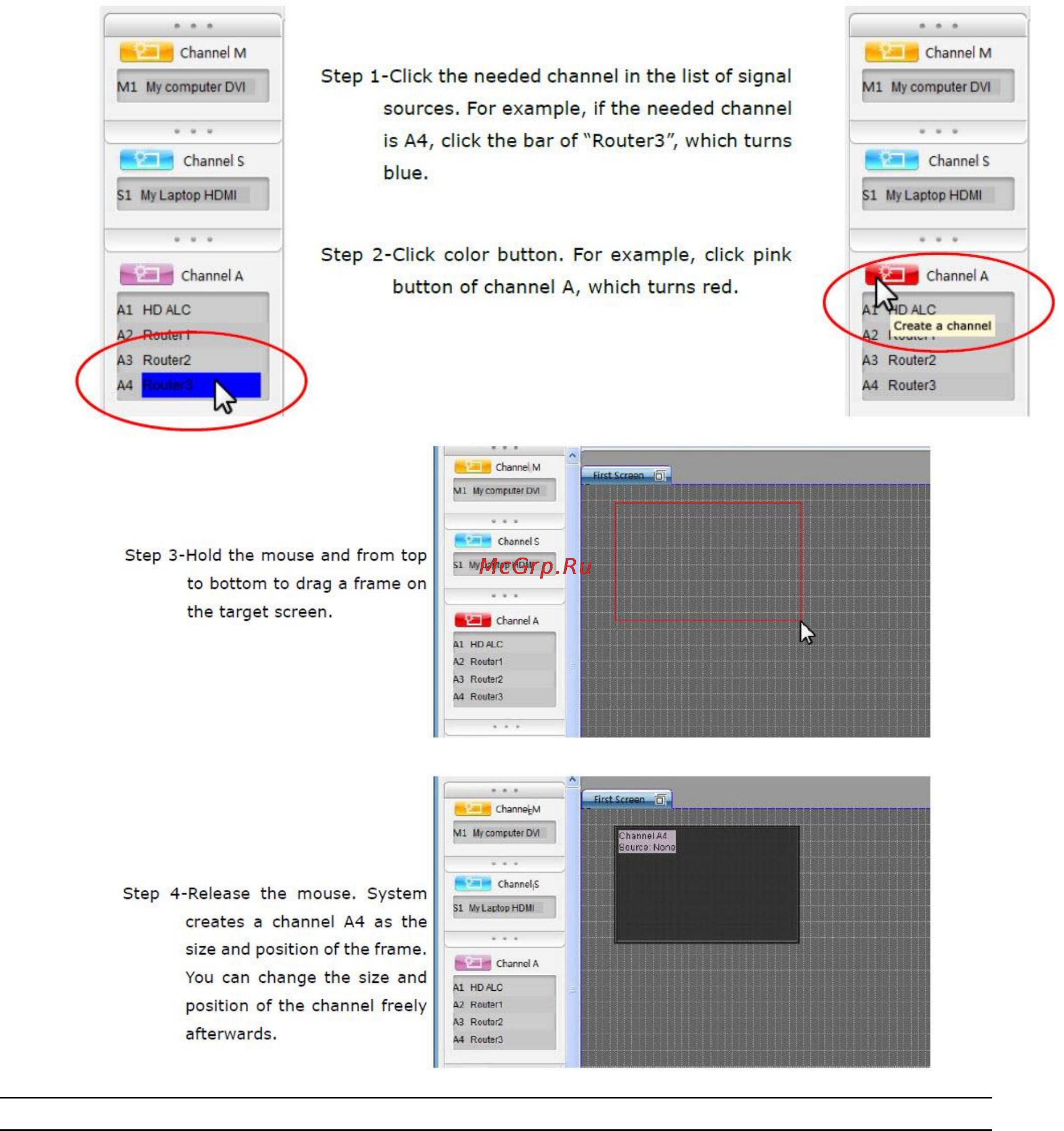 Kramer SierraView™ SVG Multi Viewer [37/85] Create a video channel
