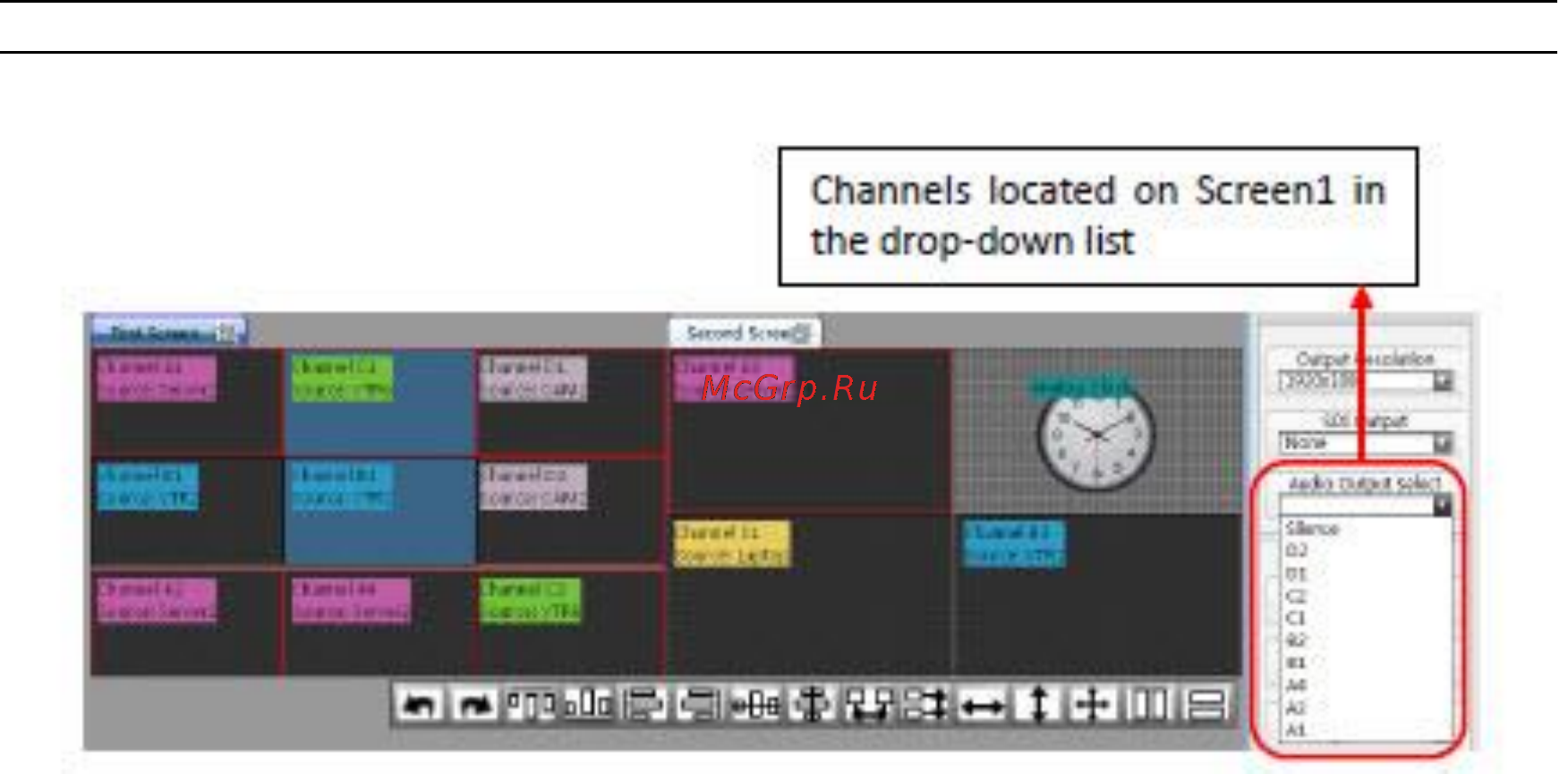 Kramer SierraView™ SVG Multi Viewer [51/85] Audio monitor output select