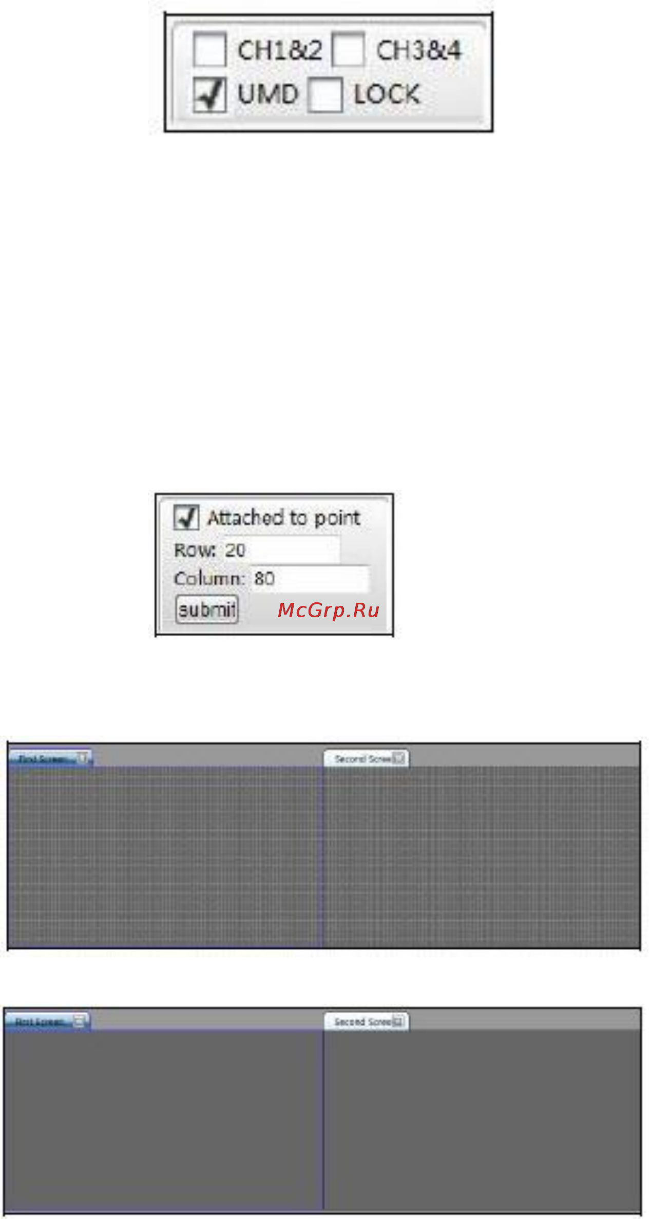 Kramer SierraView™ SVG Multi Viewer [55/85] Umd and audio meters display