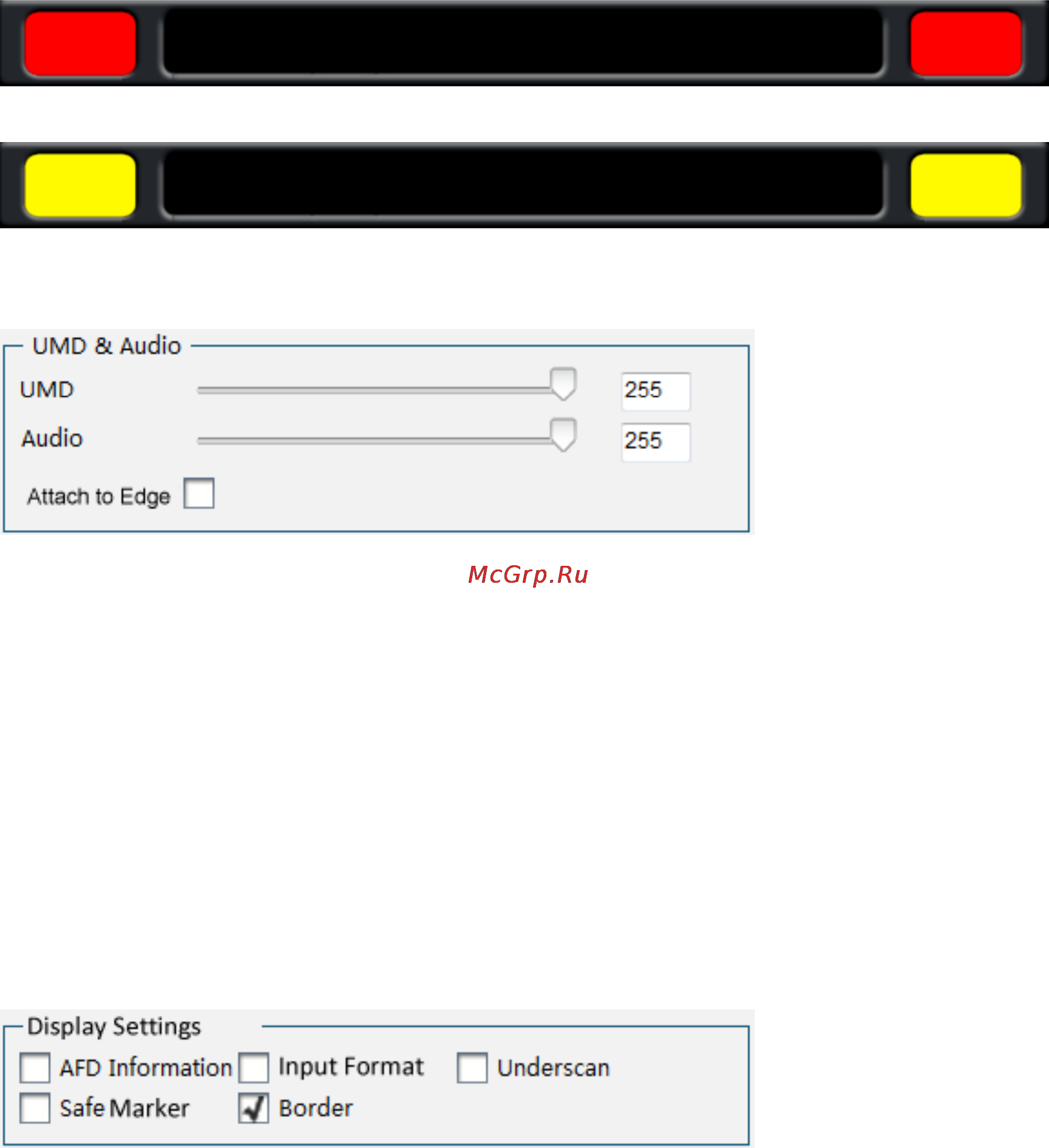 Kramer SierraView™ SVG Multi Viewer [62/85] Adjusting the transparency of the audio and umd settings