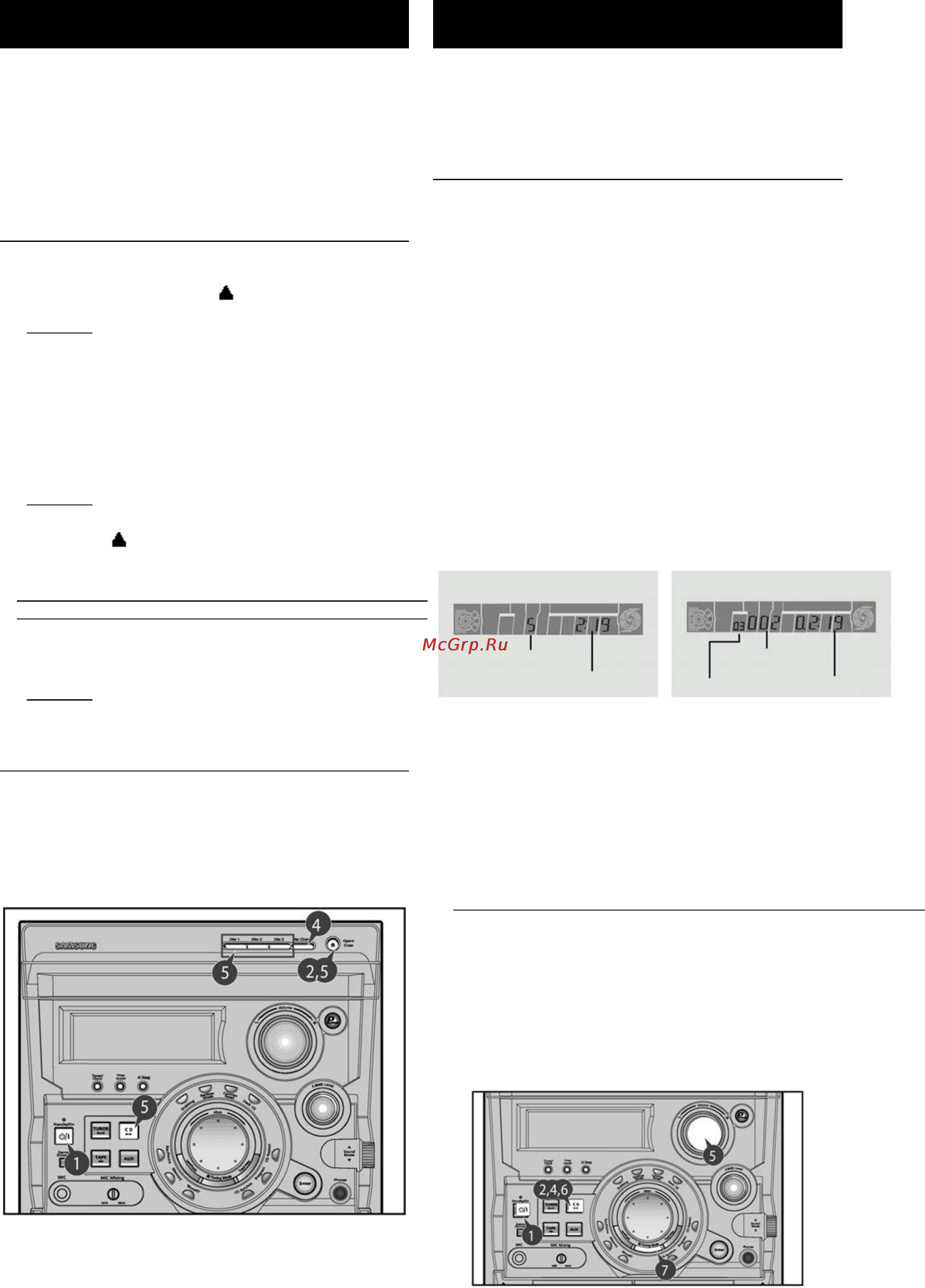 Samsung MAX-ZB555 [11/27] Воспроизведение компакт диска диска mp3 cd