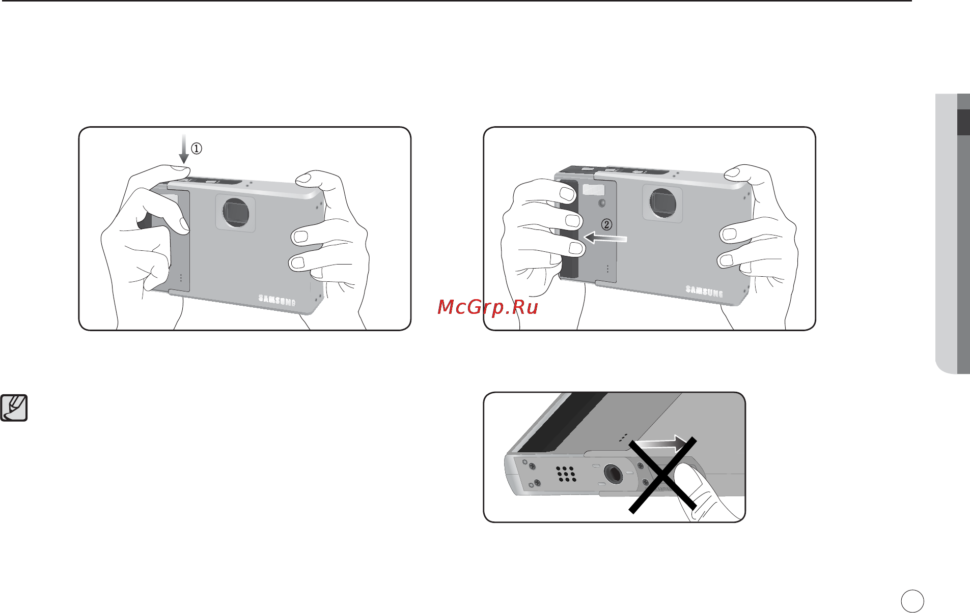 Samsung EC-i80 Black [18/130] Подготовка к первому включению фотокамеры