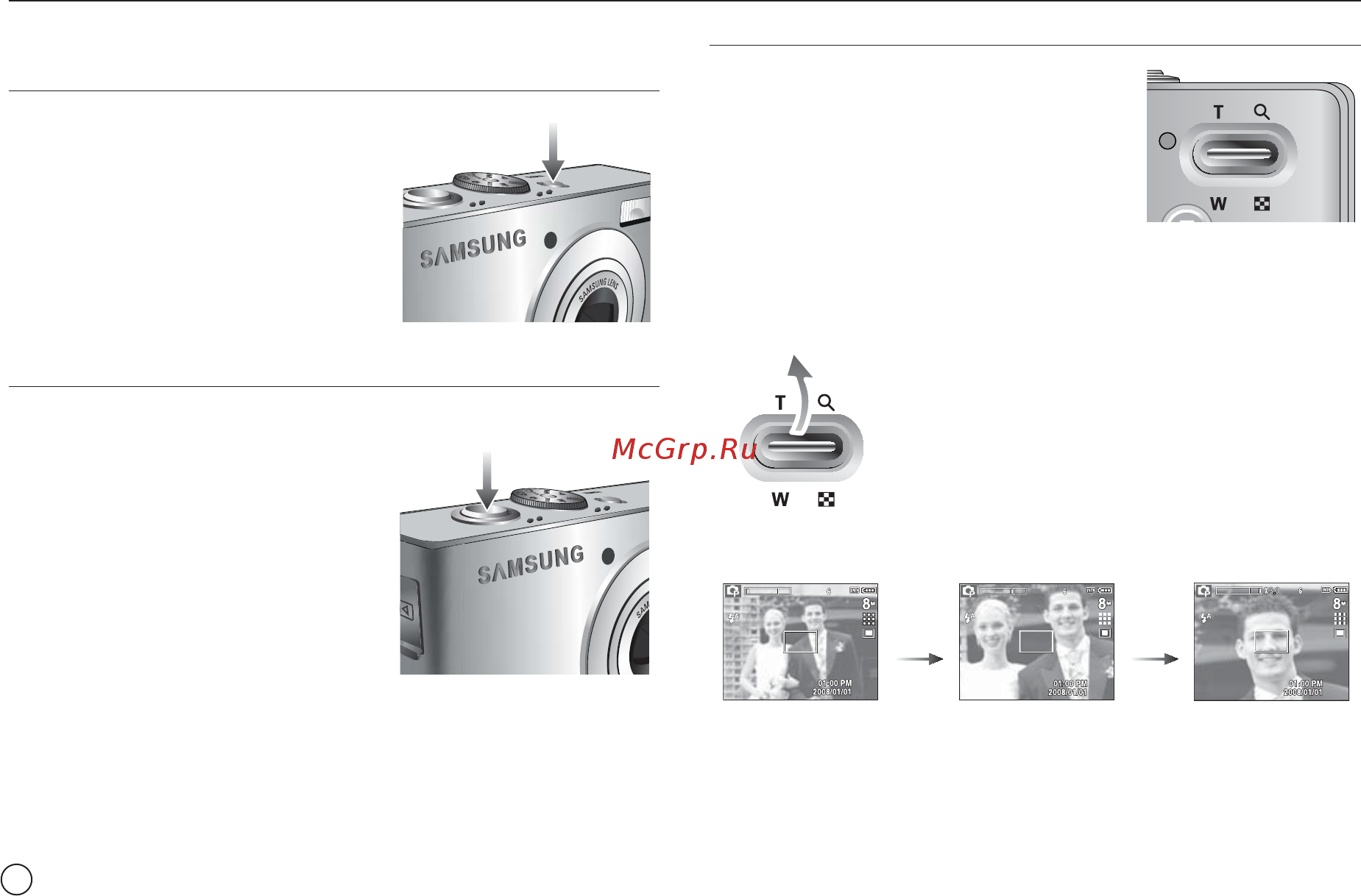 Samsung STC-M100 Silver [27/102] Установка функции записи при помощи кнопок фотокамеры