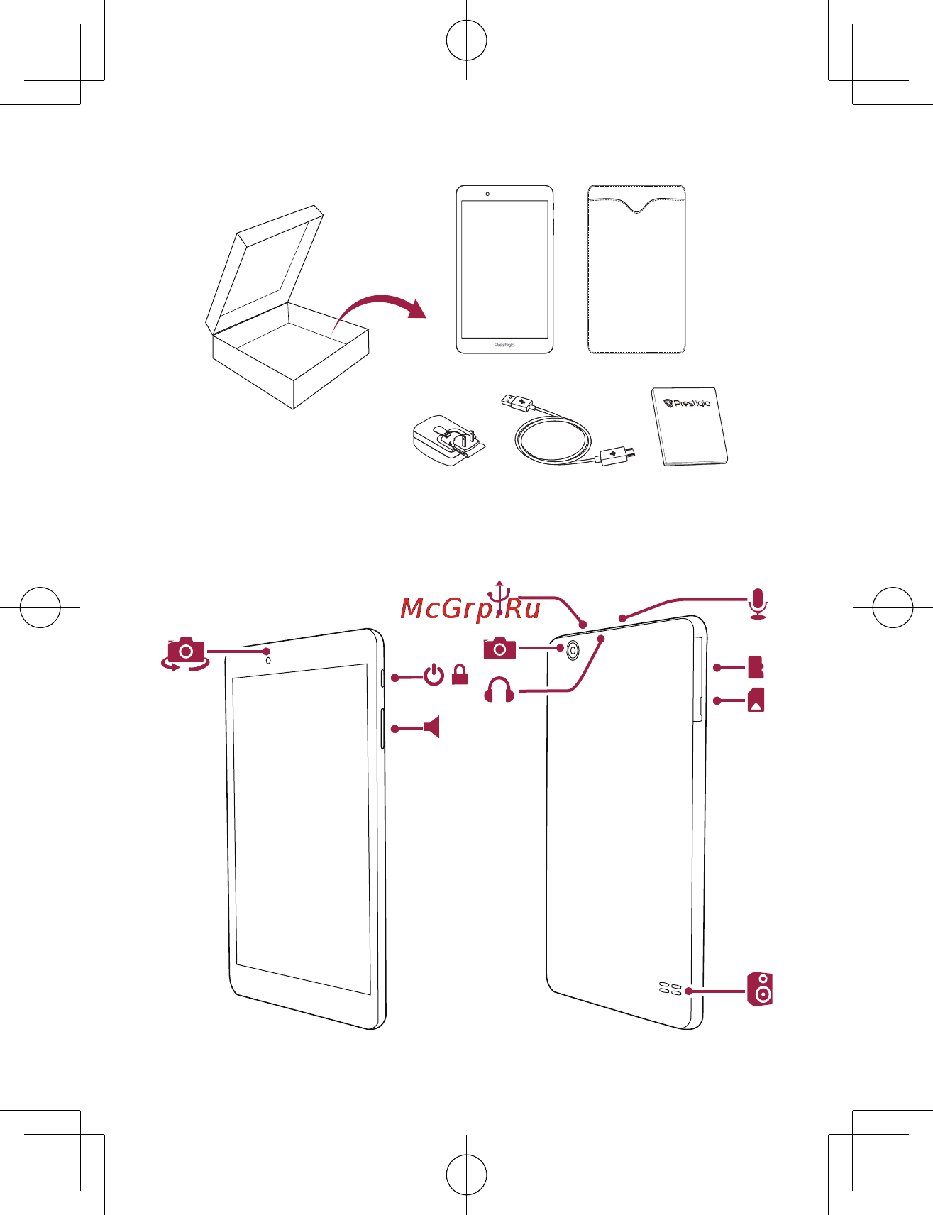 Prestigio MultiPad MUZE 5008 3G Руководство по быстрому старту онлайн