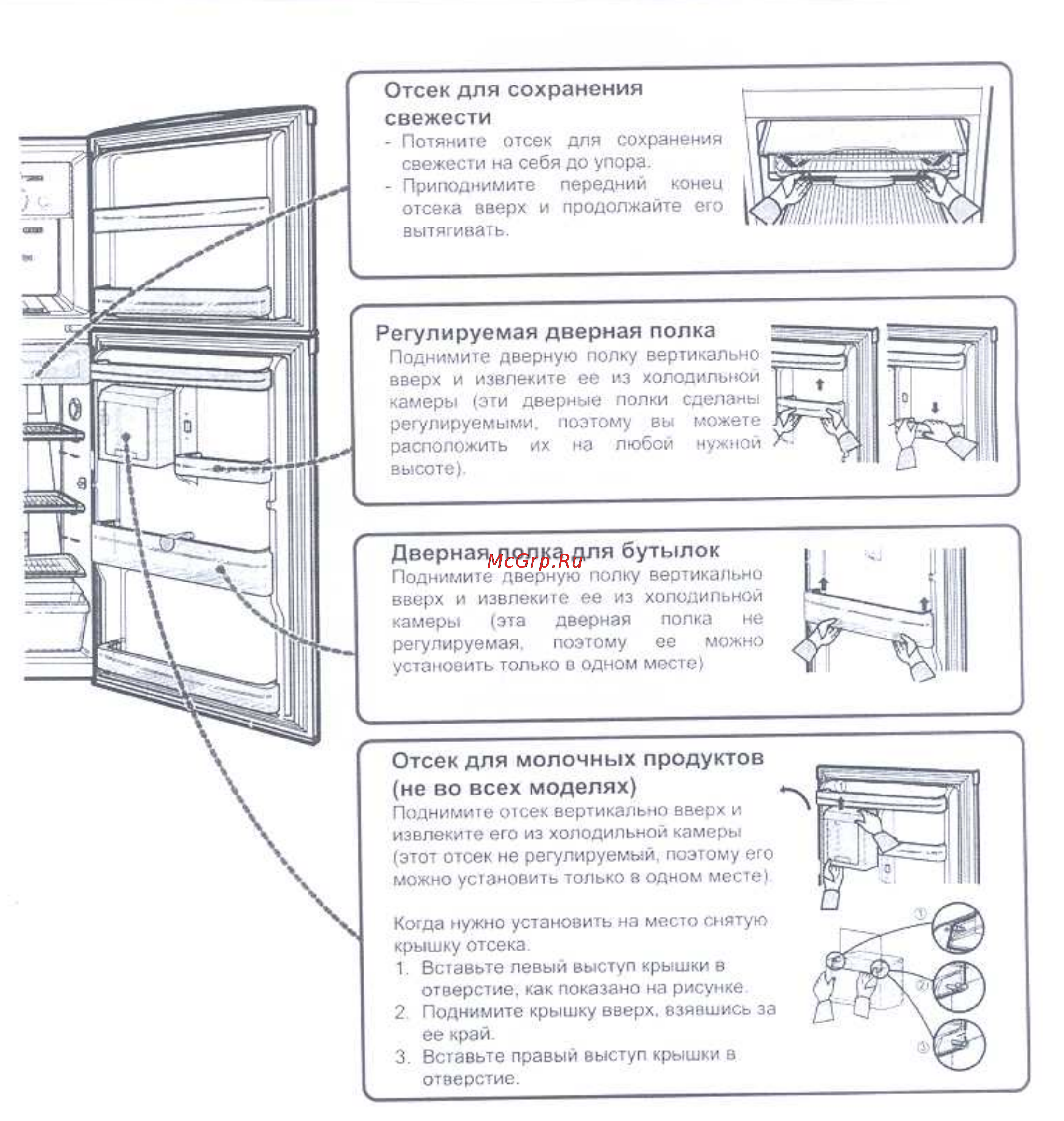 Samsung RT-35 BVPW [14/18] Дверная полка для бутылок