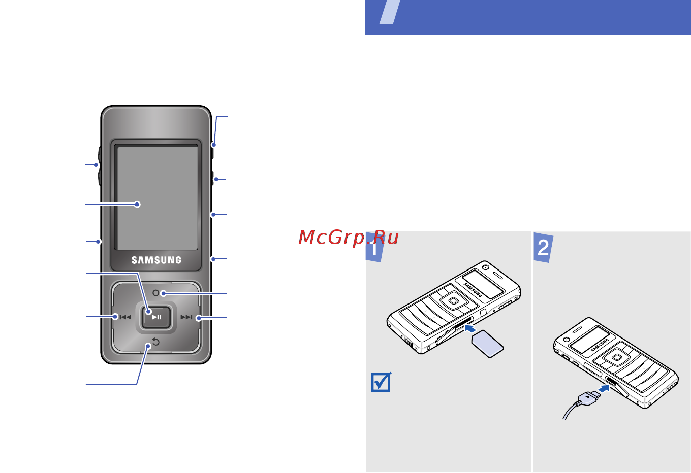 Samsung F300 black [10/122] Начало работы