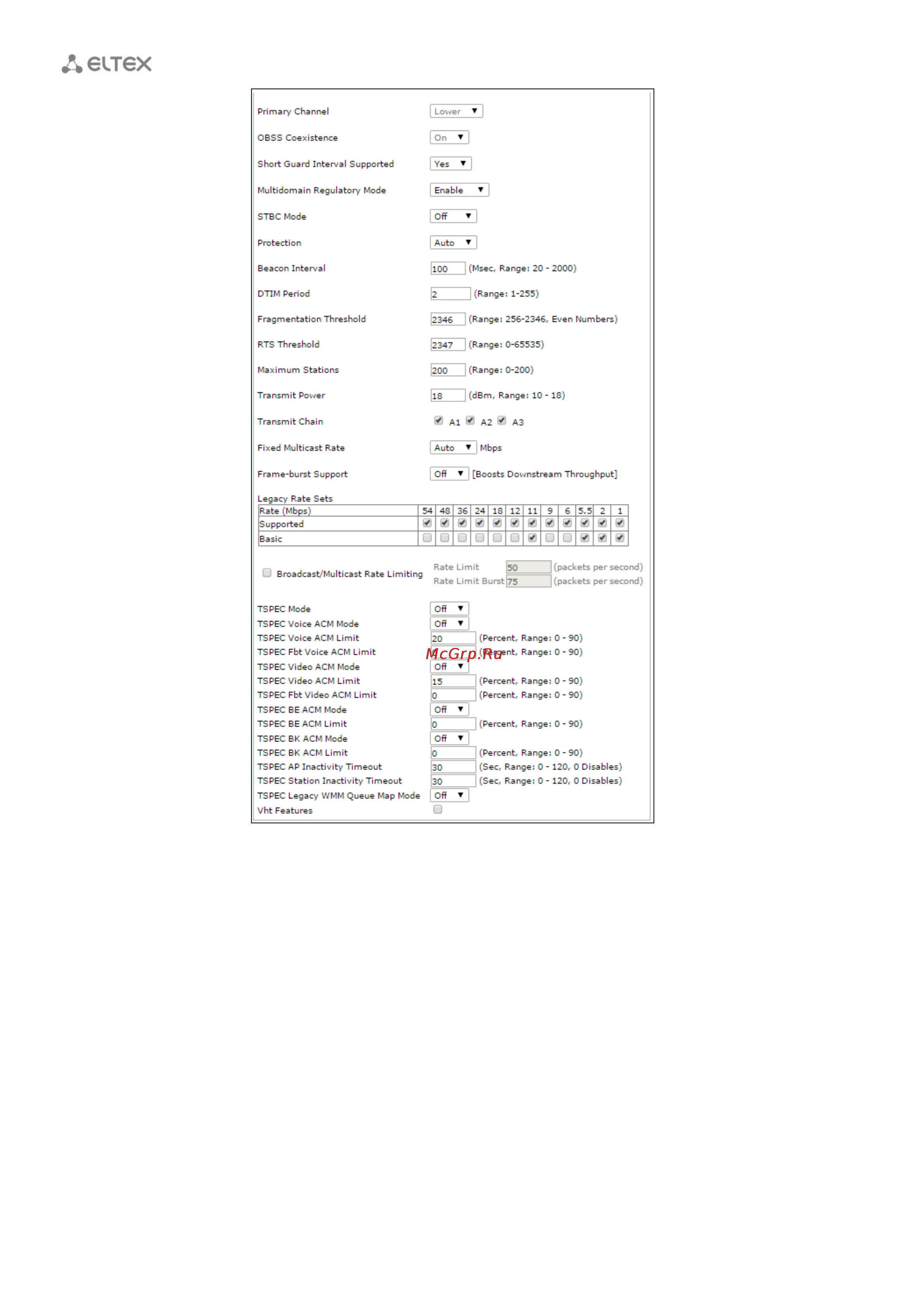 Eltex WEP-12AC [26/90] ____________________________________________________________________________________