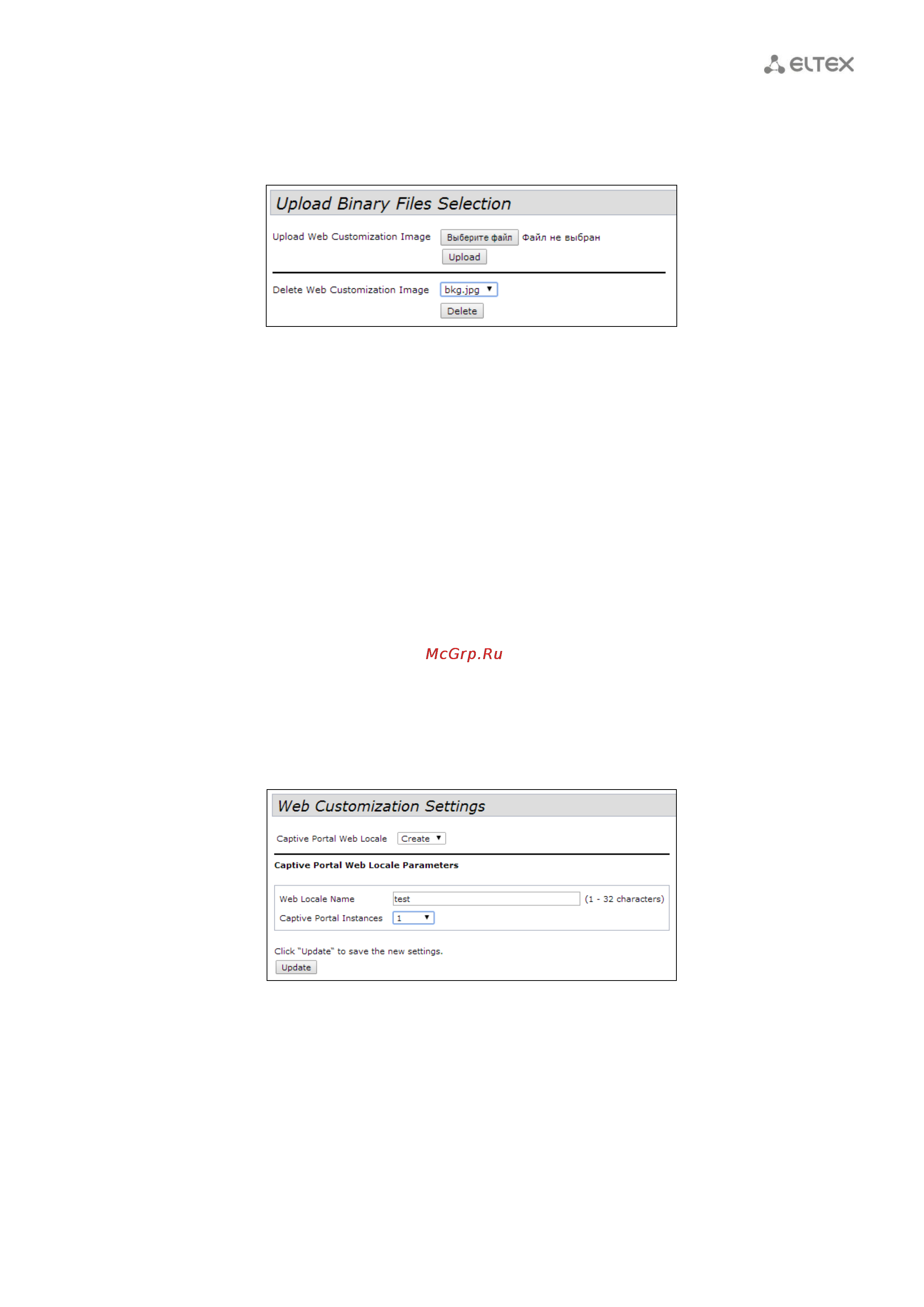 Eltex WOP-12AC-LR [67/82] Подменю upload binary files