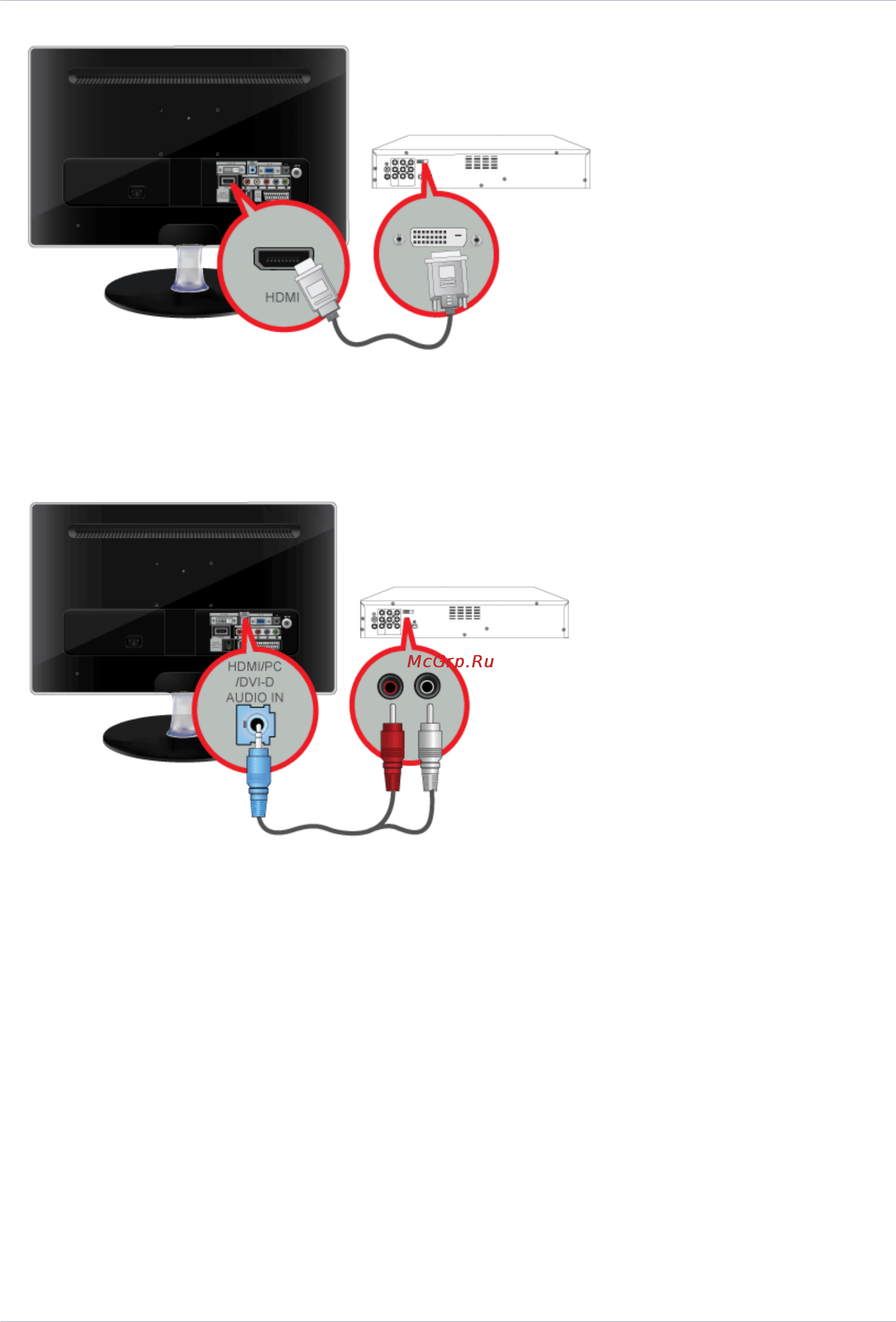 Samsung P2770HD [23/77] 8 подключение к разъему dvi с использованием кабеля hdmi
