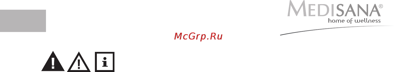 Medisana NM 860 [6/12] Электропитание