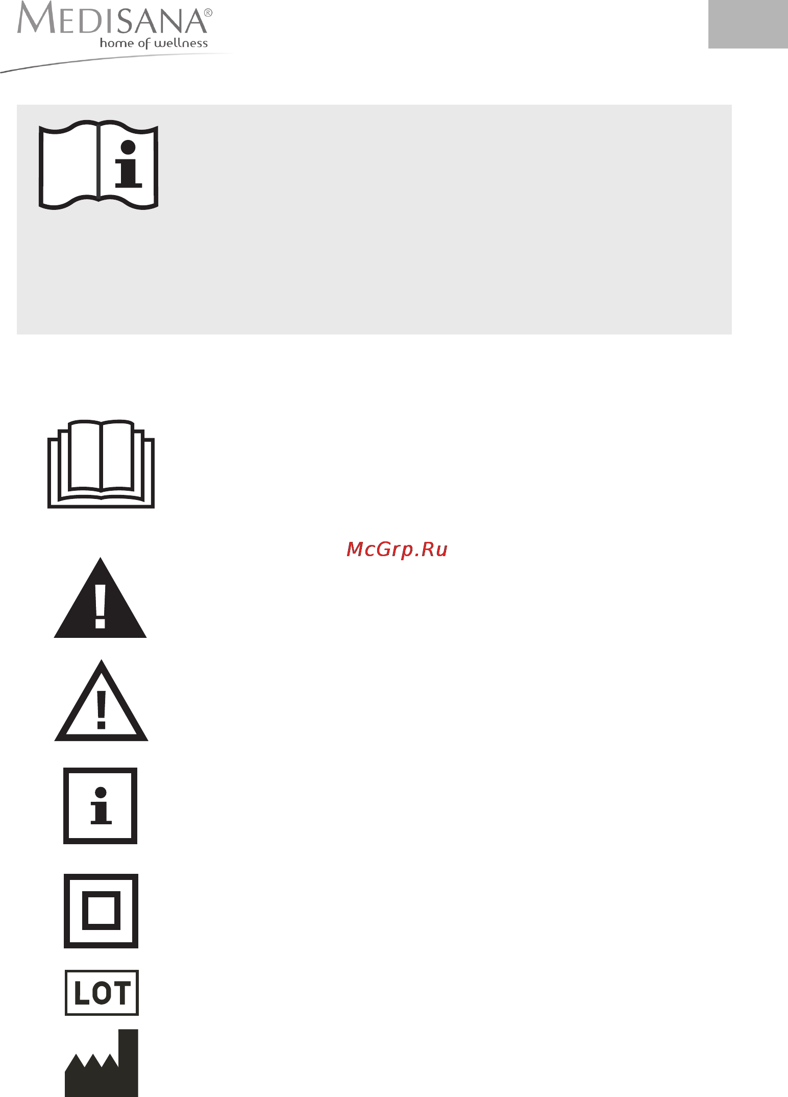 Medisana MNV [15/88] Important information retain for future use