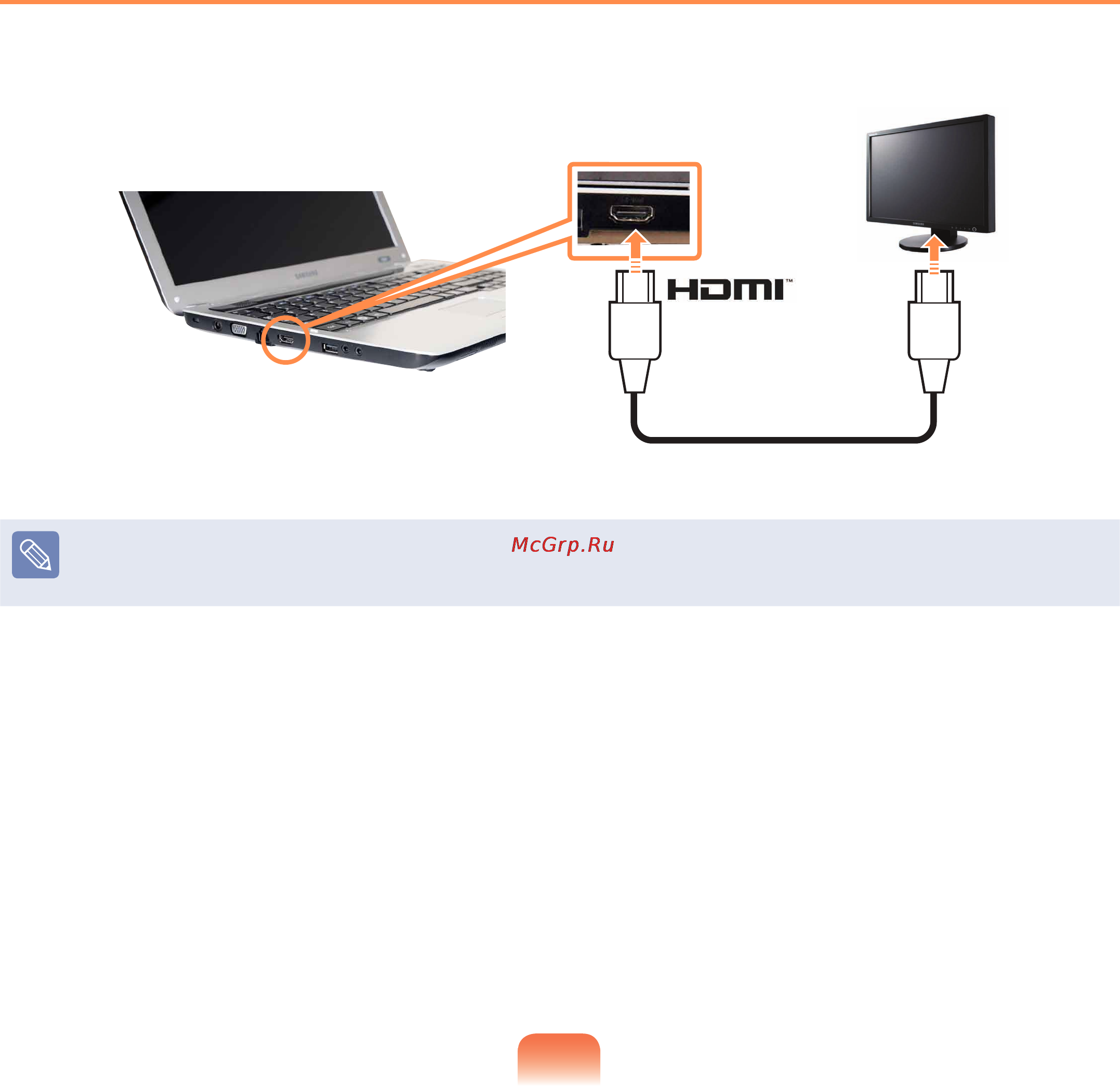 Samsung R425 NP-R425-JS04RU [66/137] Подключение к порту hdmi дополнительно