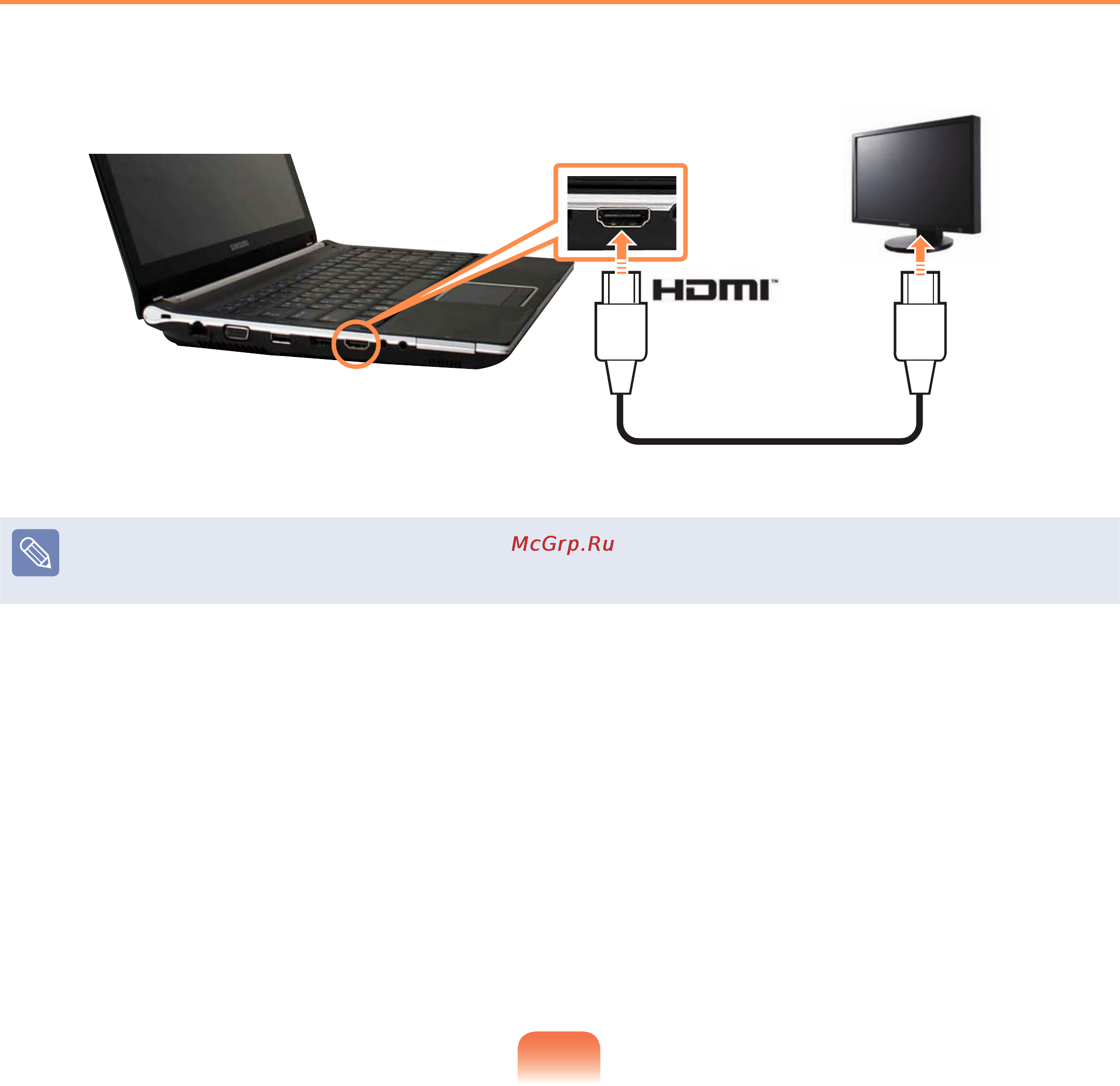 Samsung NP-Q320-FS05RU [68/227] Подключение к порту hdmi