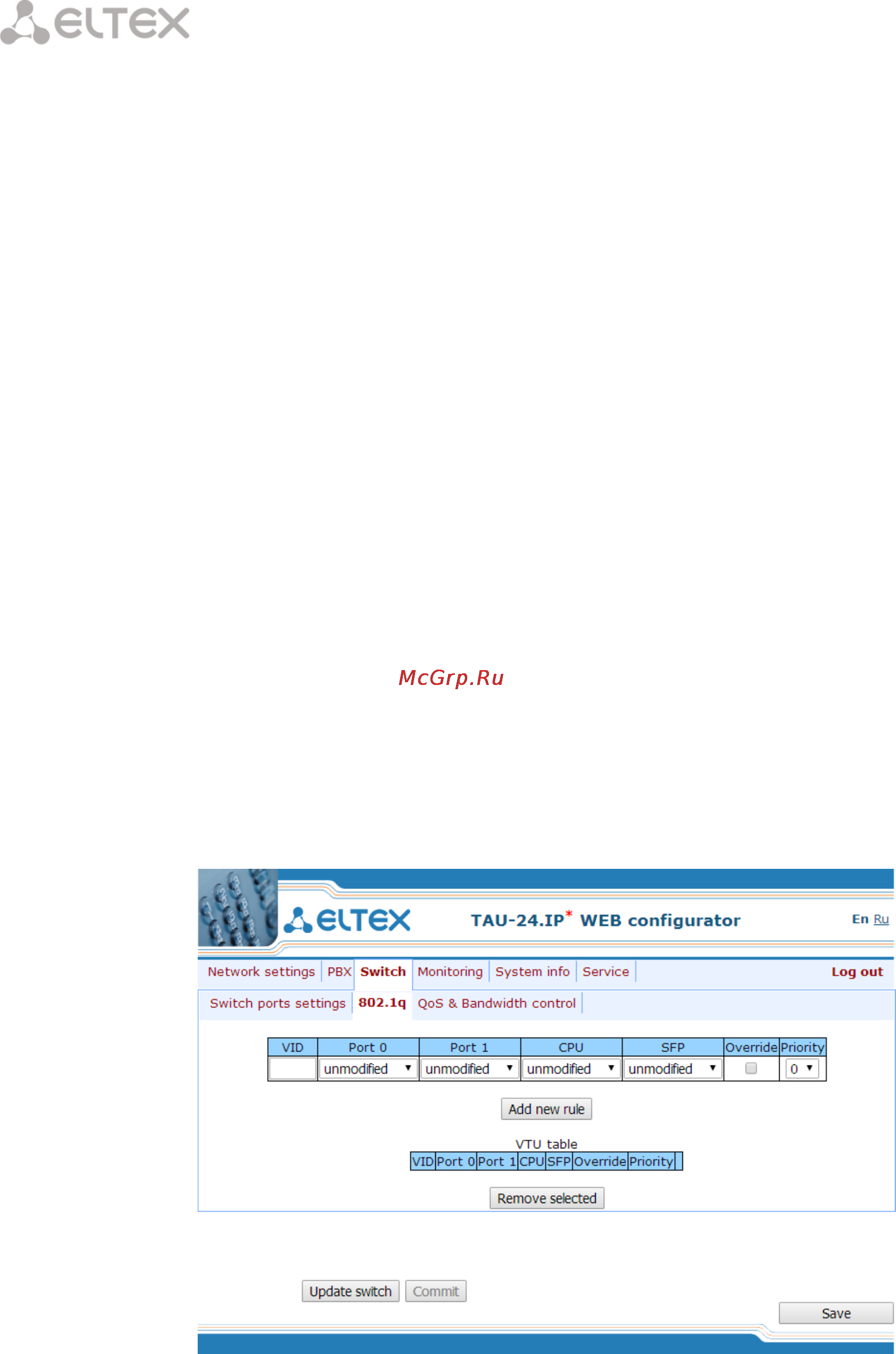 Eltex TAU-16.IP (16 FXS) [124/256] _________________________________________________________________________________ _________________________________________________________________________________