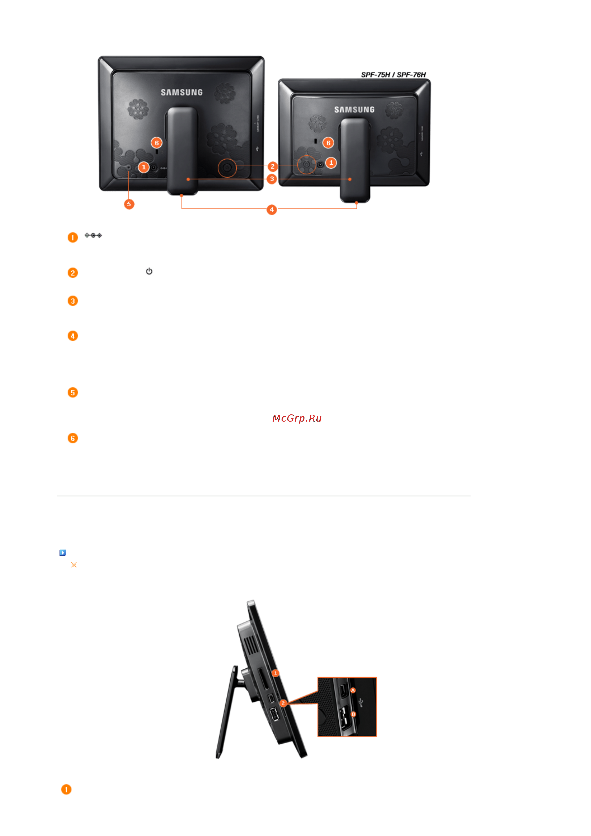 Samsung SPF-86H [9/27] Боковая