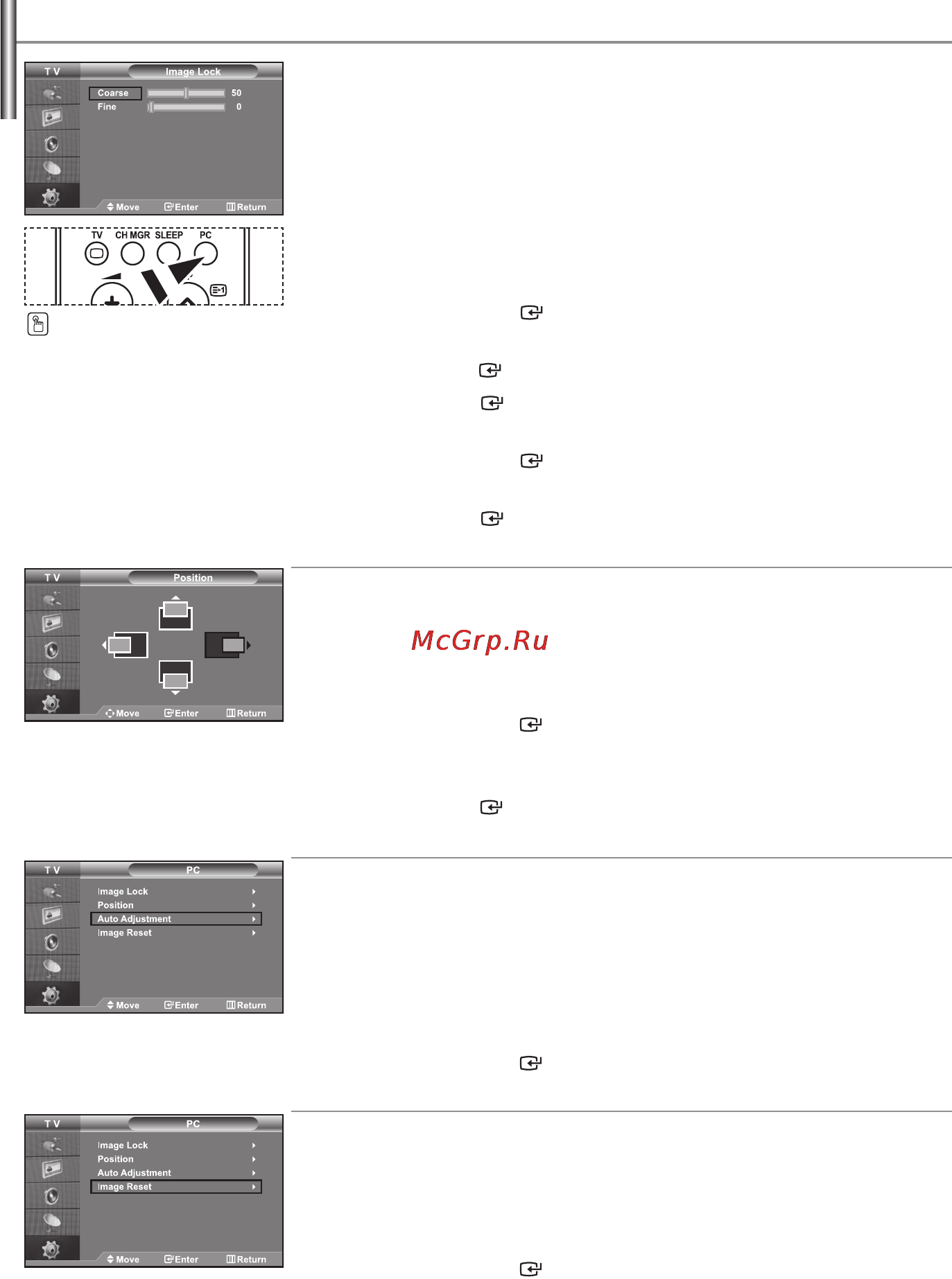 Samsung LE-40 R71 B [26/84] Setting the pc