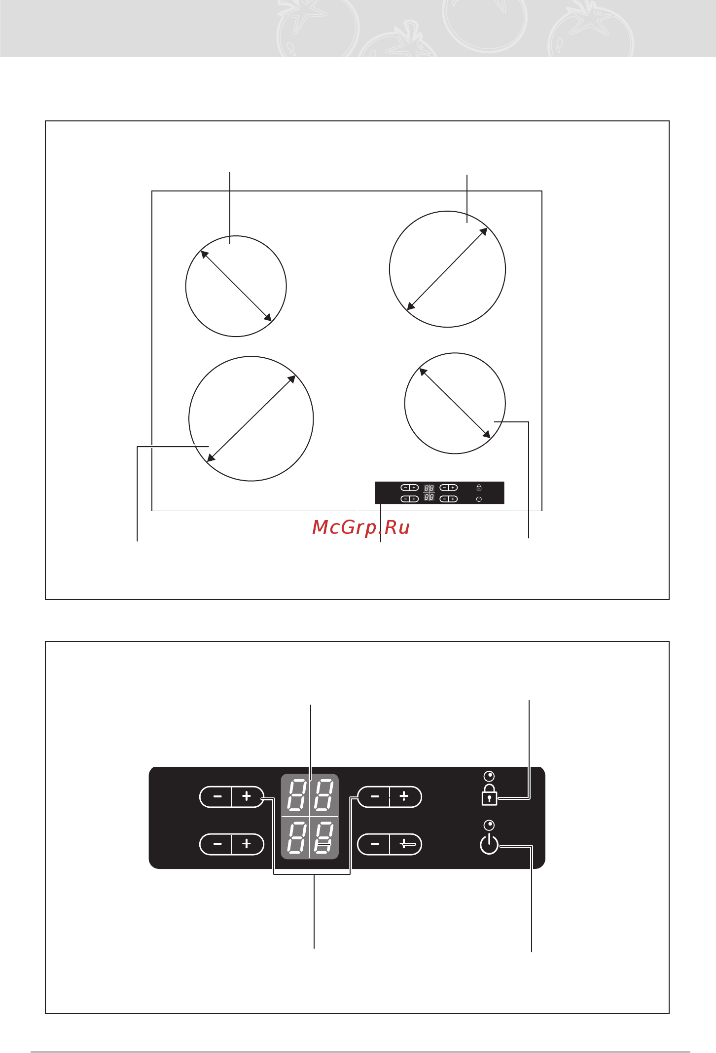 Samsung C61R1ADMST [13/32] Конфорки и панель управления