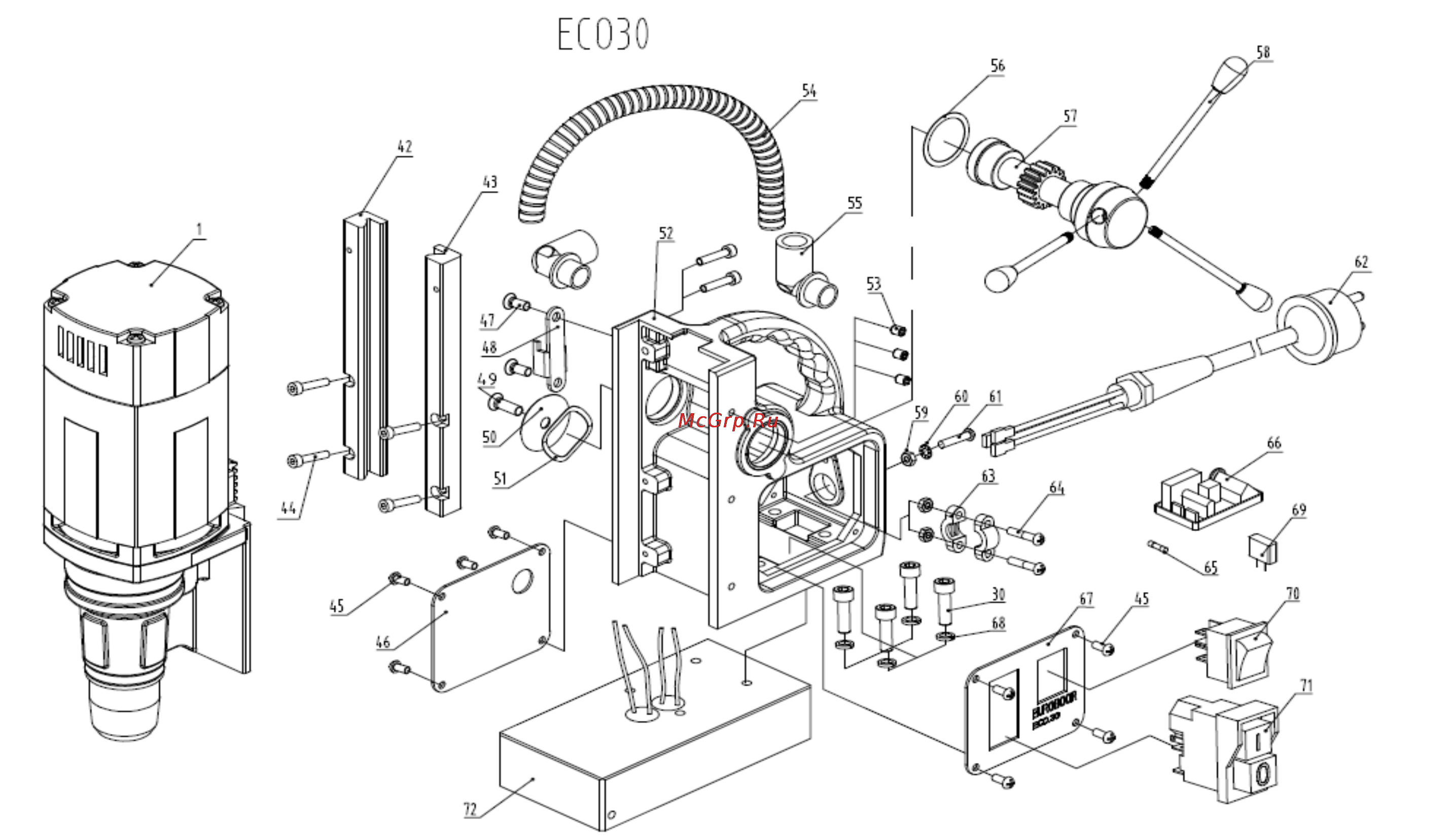 Euroboor ECO.30 Схемы и список запчастей онлайн [3/6] 141696